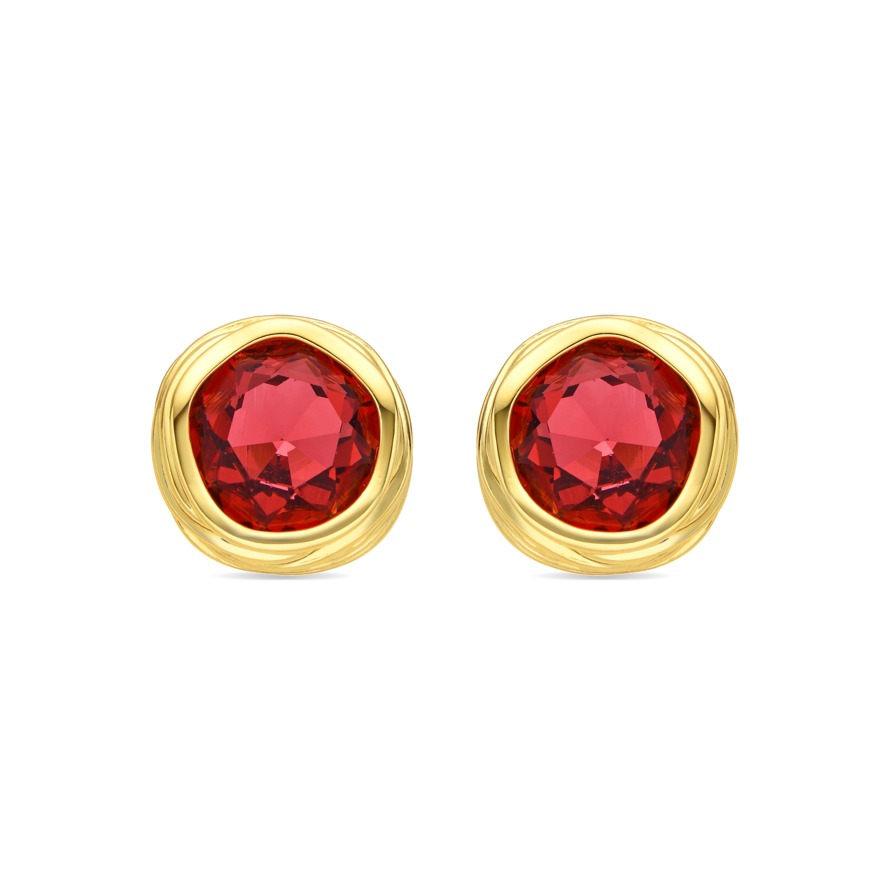 Pendientes con Cristal Rosa acabado oro 18k - Nianli