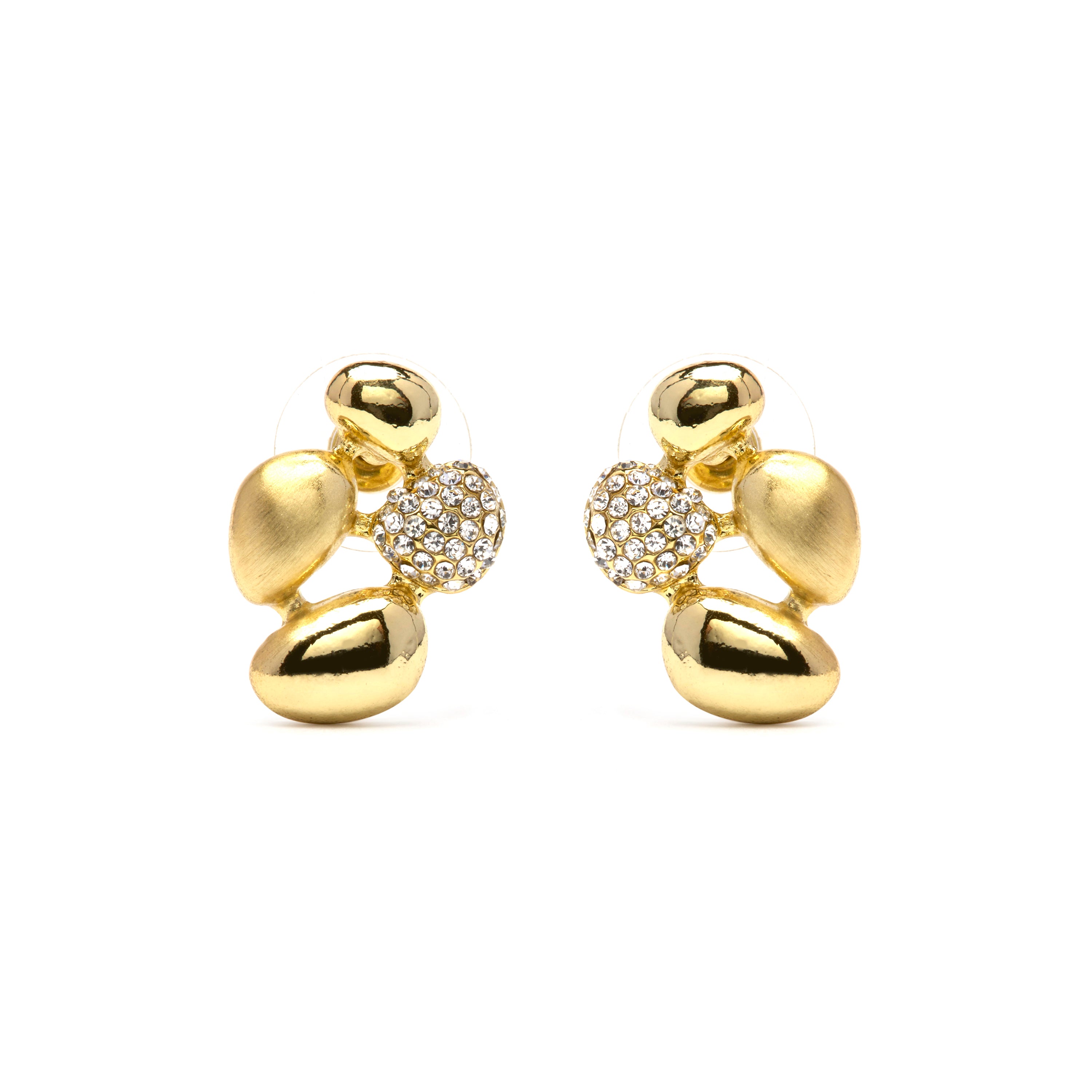 Pendientes de Circonita Brillante acabado en oro amarillo 18k - Dau