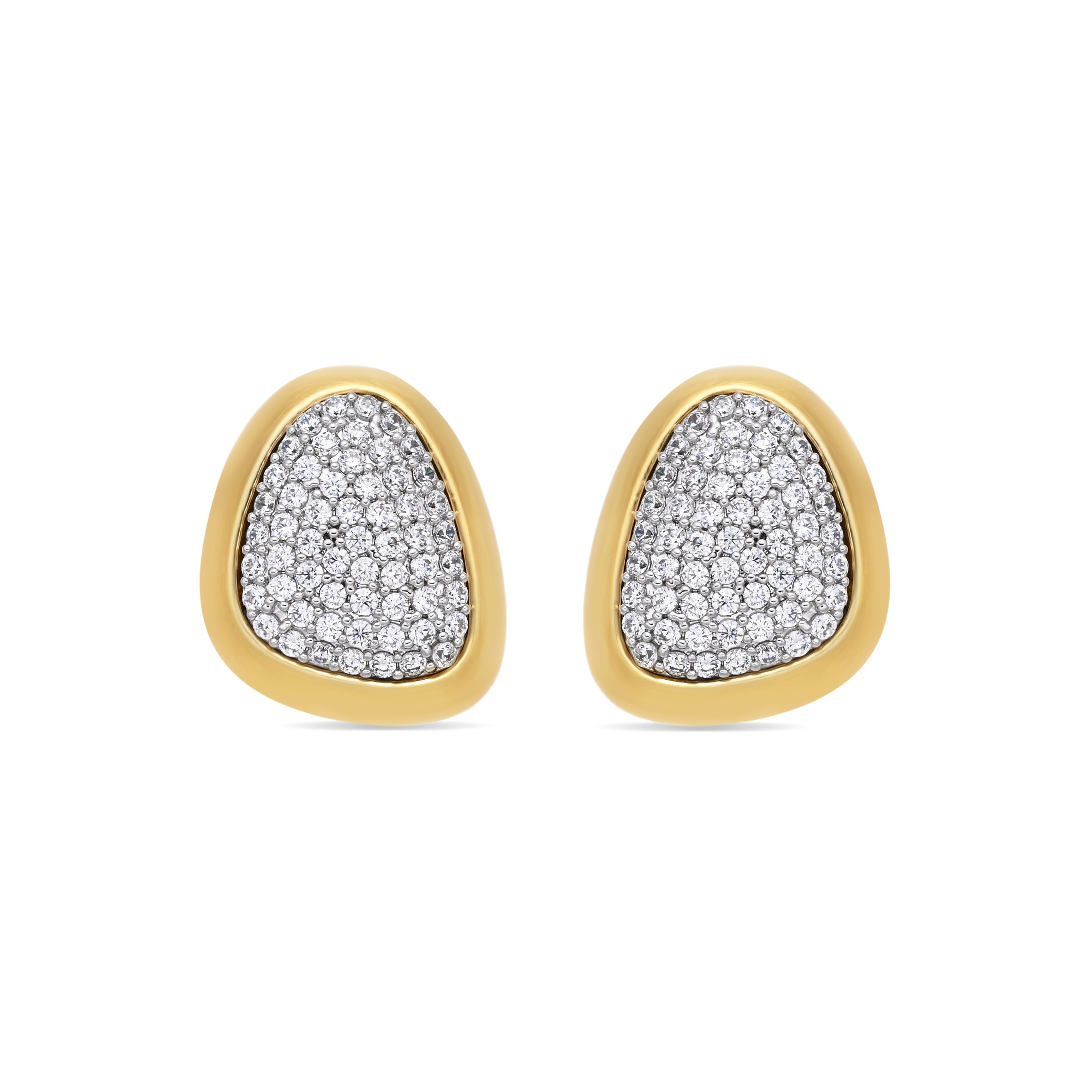 Pendientes de Circonita Brillante acabado en oro amarillo 18k - Mebra