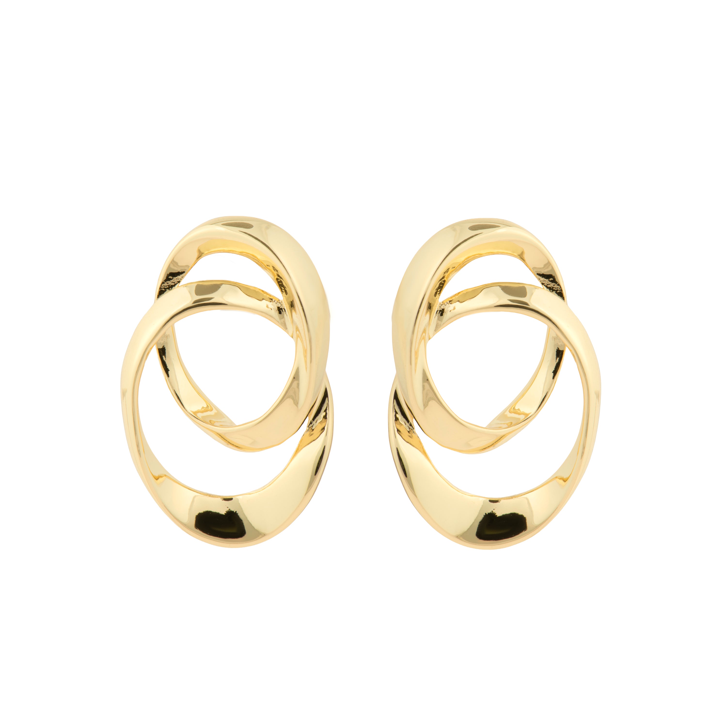 Pendientes acabado en oro amarillo 18k - Akor