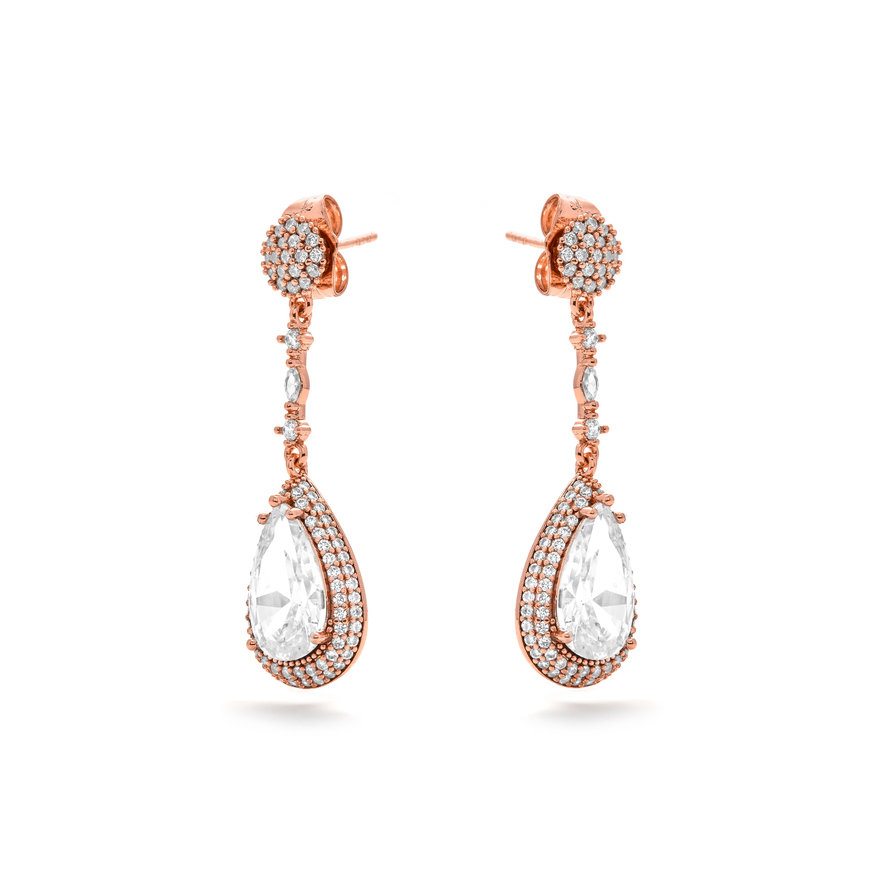 Pendientes de Circonita Brillante acabado en oro amarillo de 18k - Myrmo