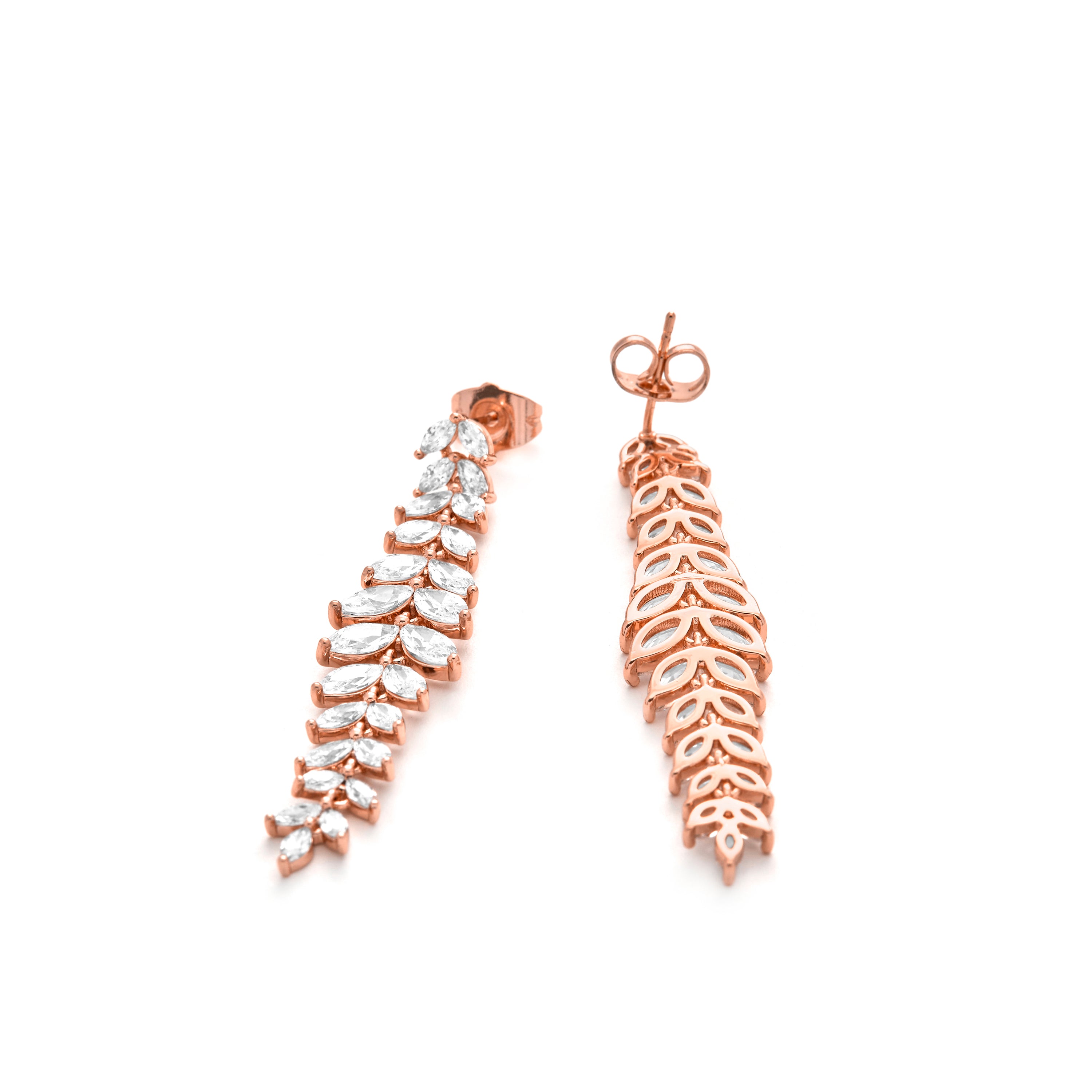 Pendientes de Circonita Brillante acabado en oro amarillo de 18k - Emal