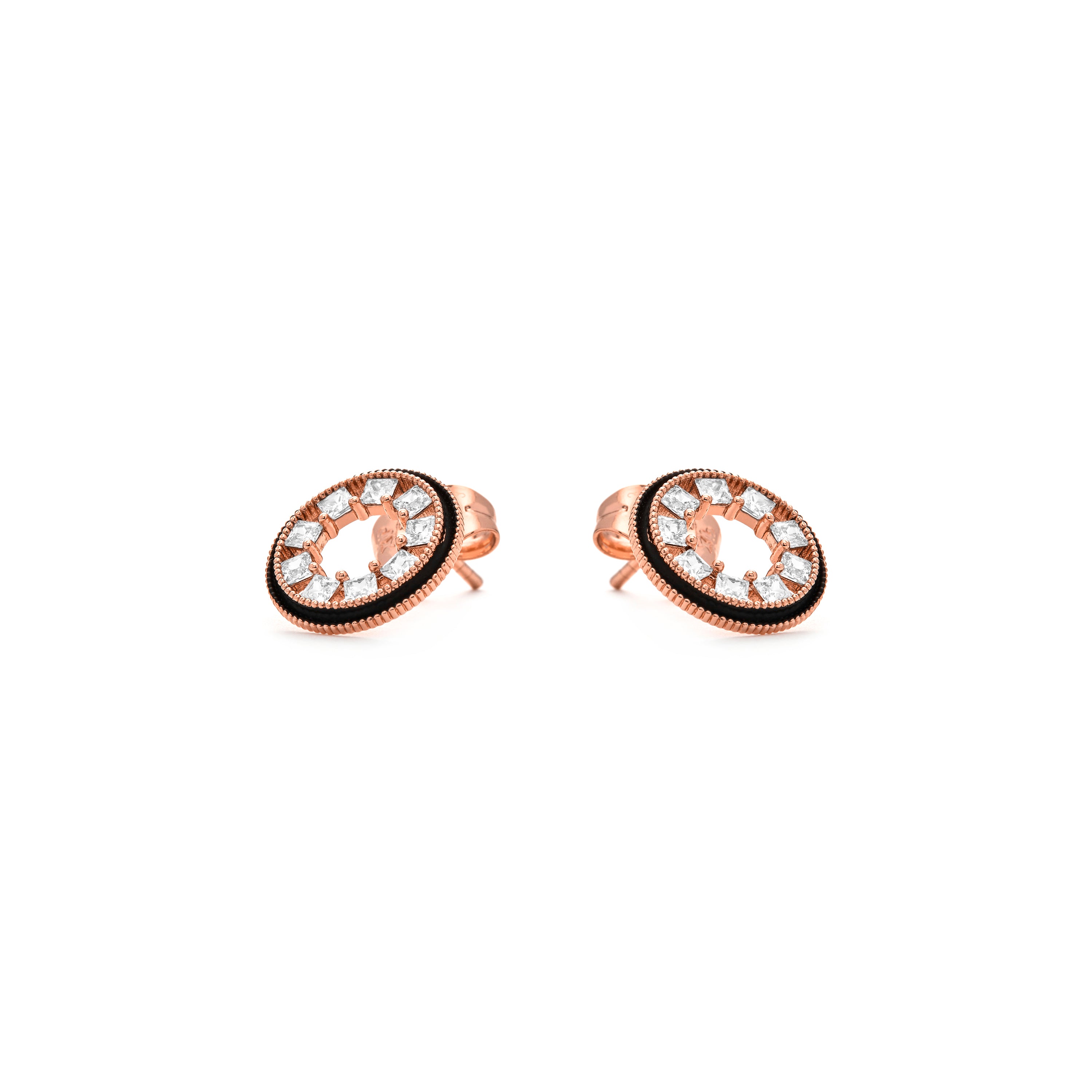 Pendientes de Circonita Brillante acabado en oro amarillo de 18k - Nuerik