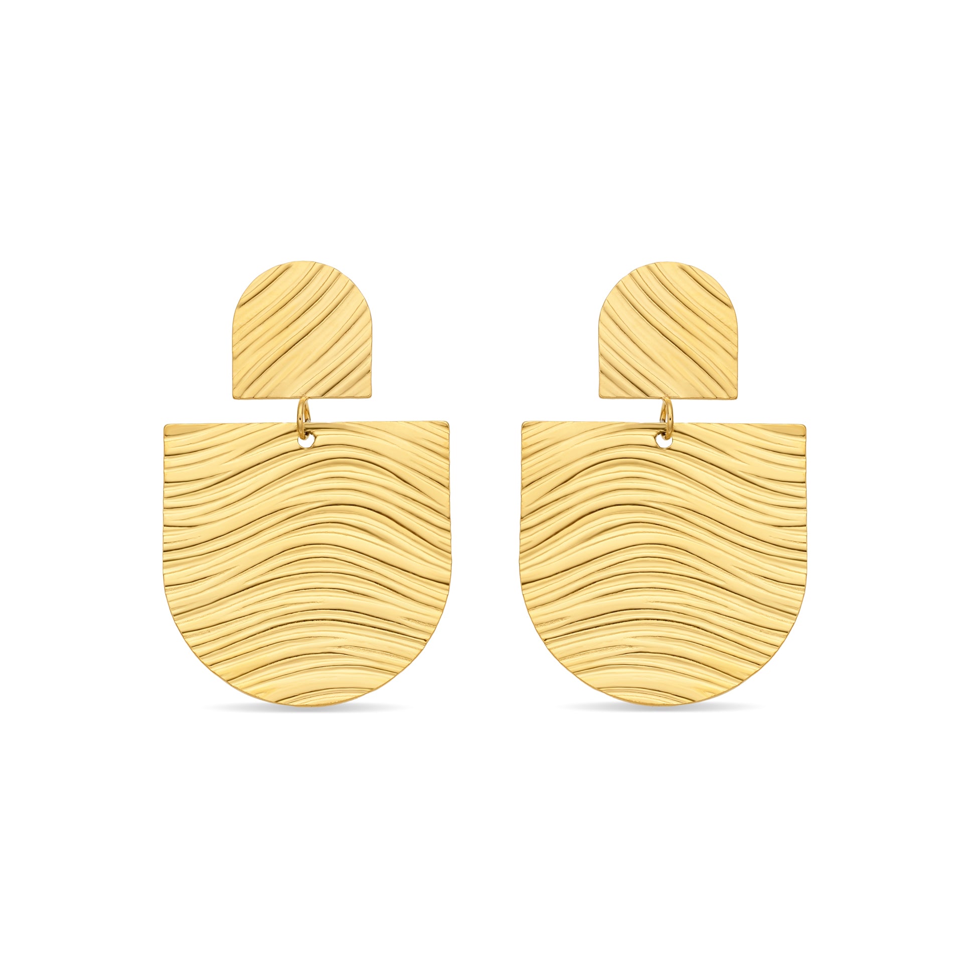 Pendientes acabado en oro amarillo de 18k - Sata