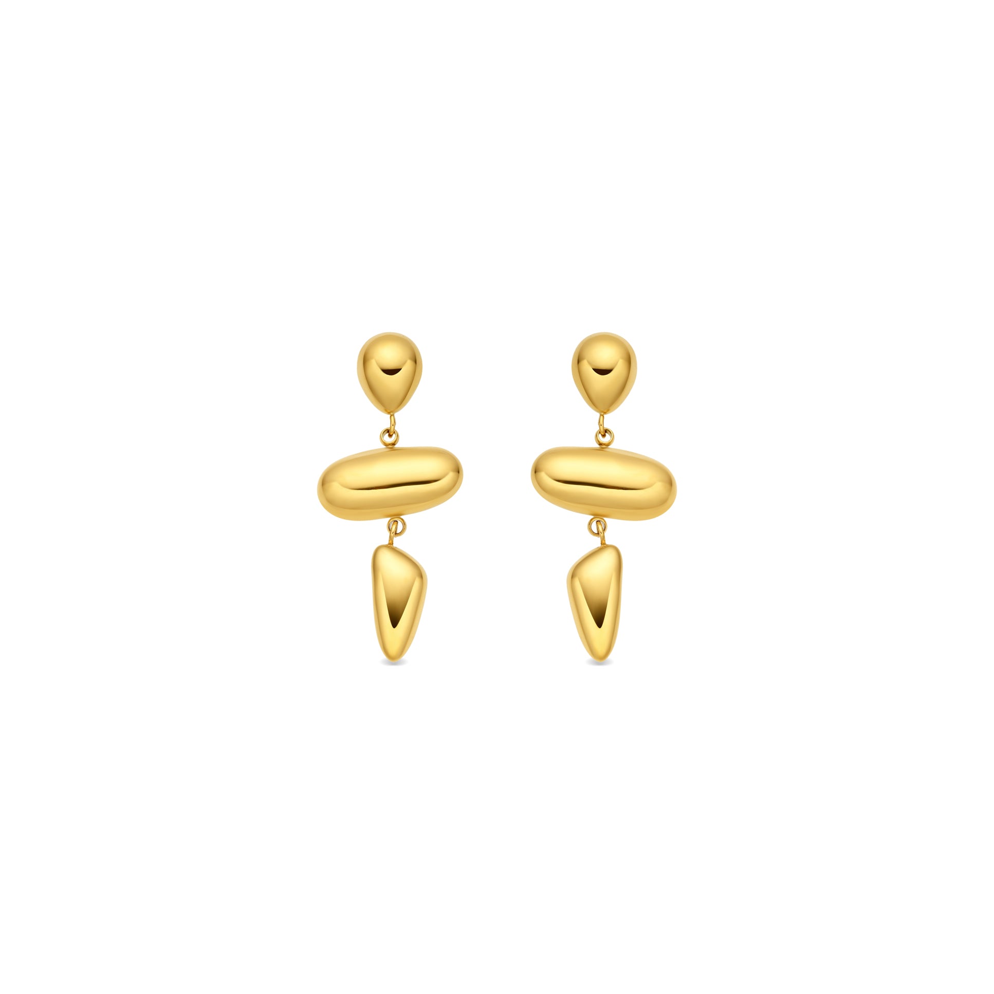 Pendientes acabado en oro amarillo de 18k - Over