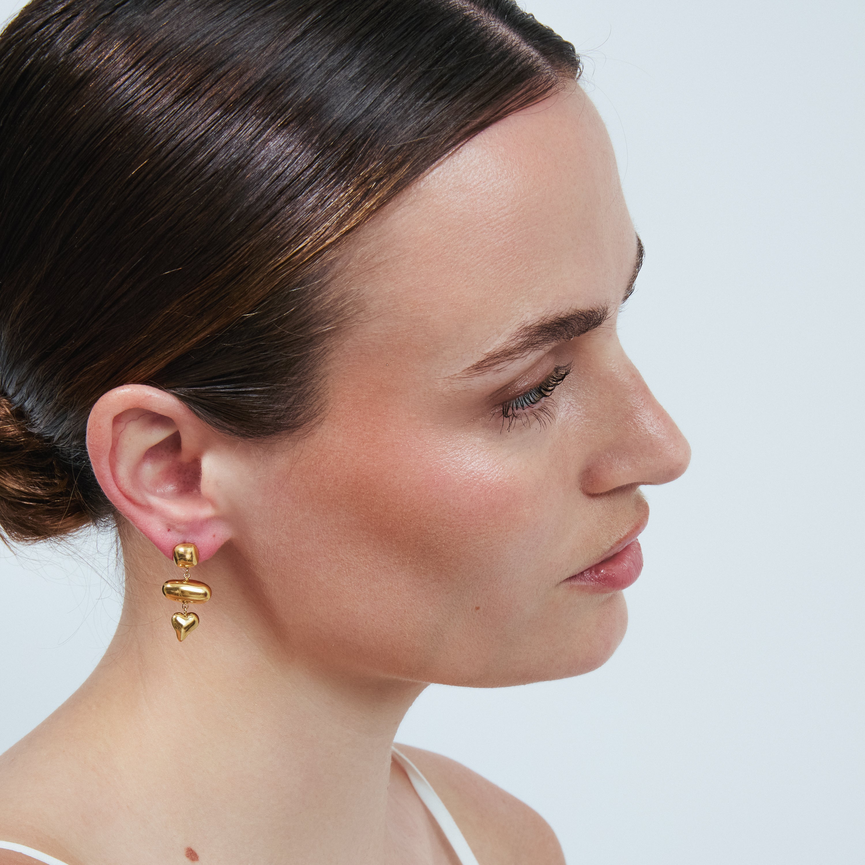 Pendientes acabado en oro amarillo de 18k - Over