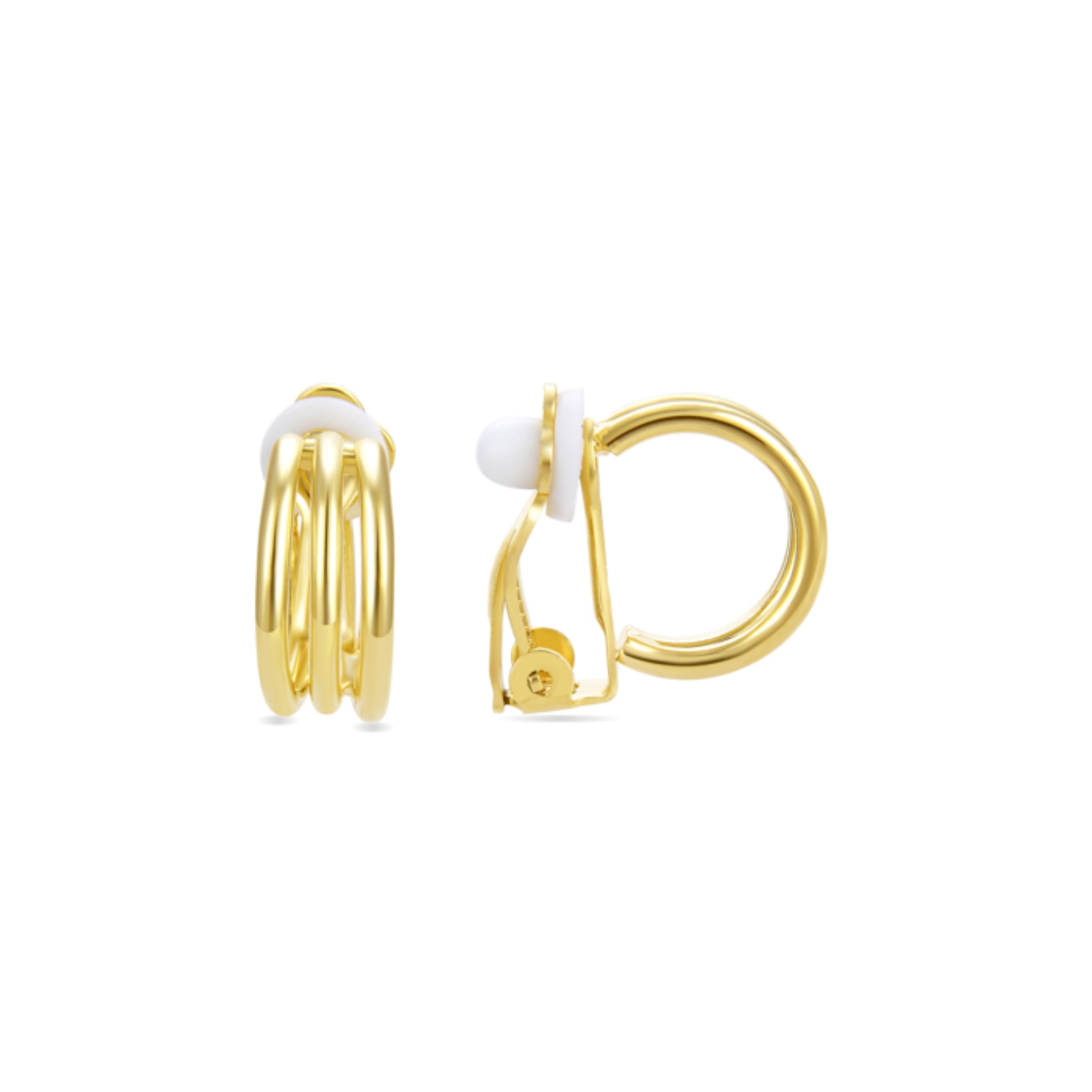 Pendientes acabados en oro amarillo de 18K - Cuanza