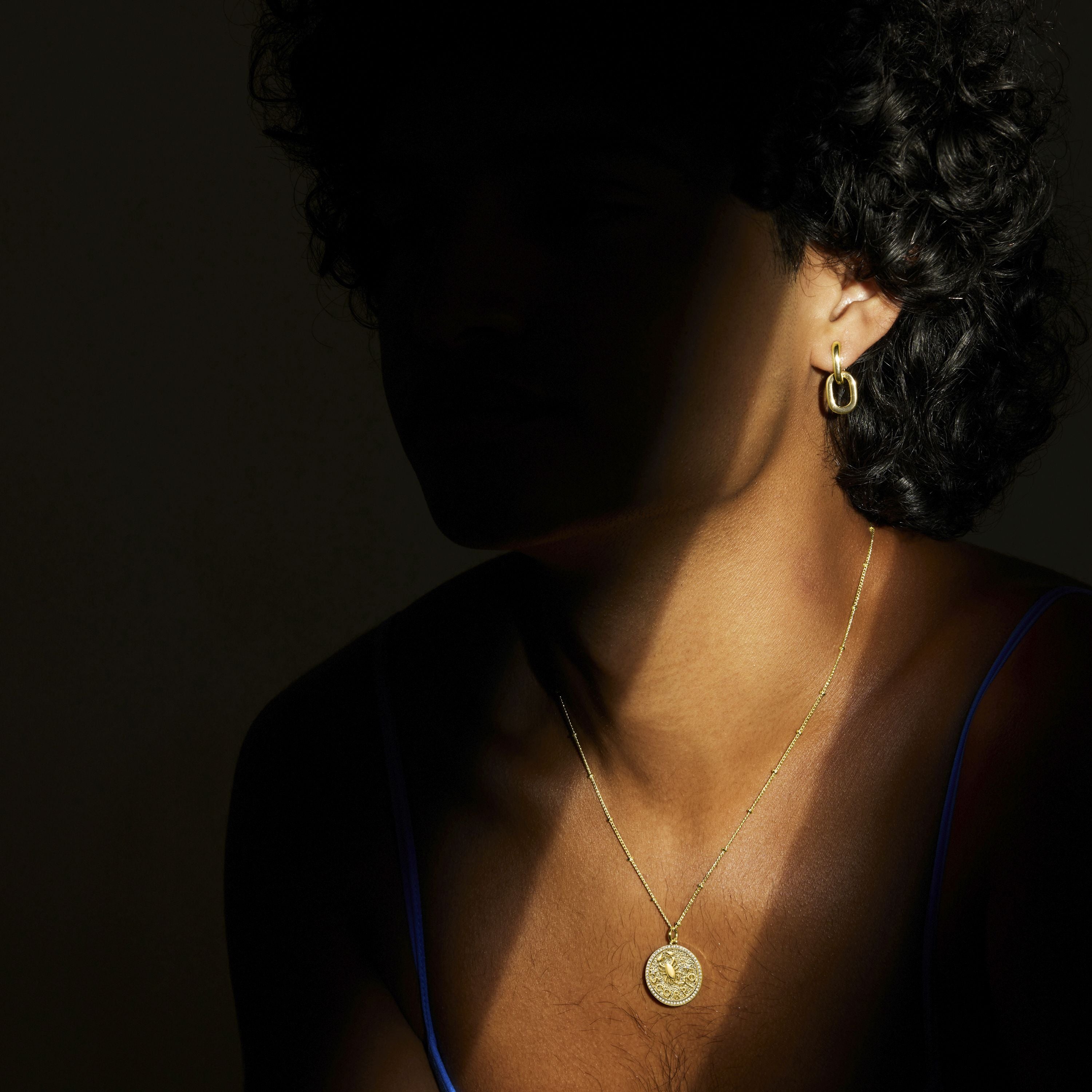 Pendientes acabados en oro amarillo de 18K - Khihu