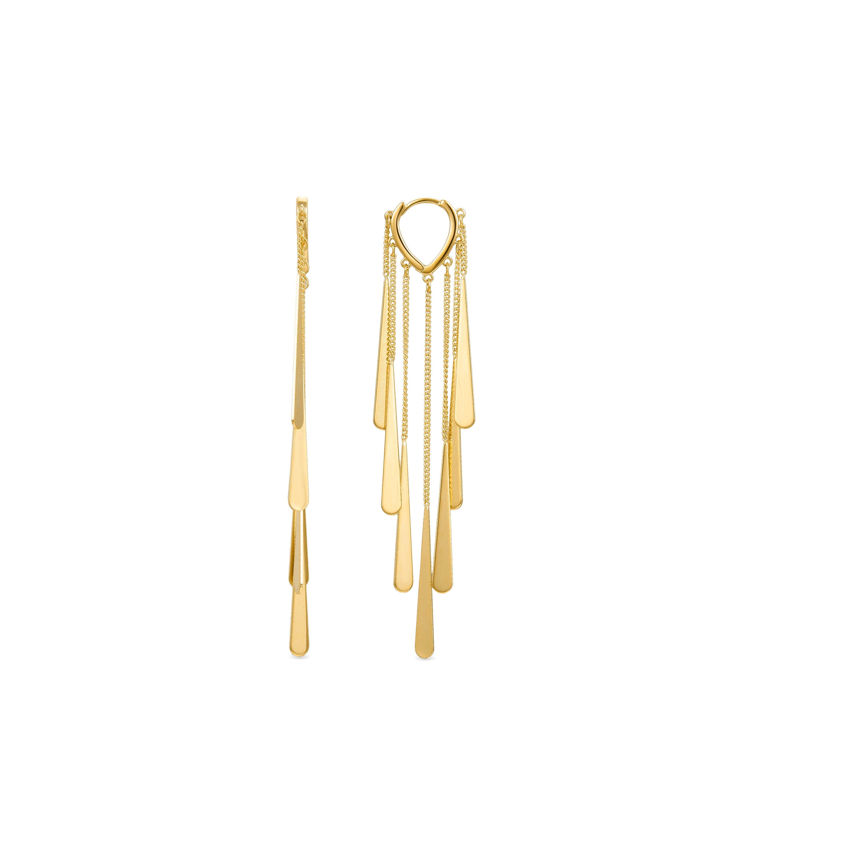 Pendientes acabados en oro amarillo 18K - Sayski