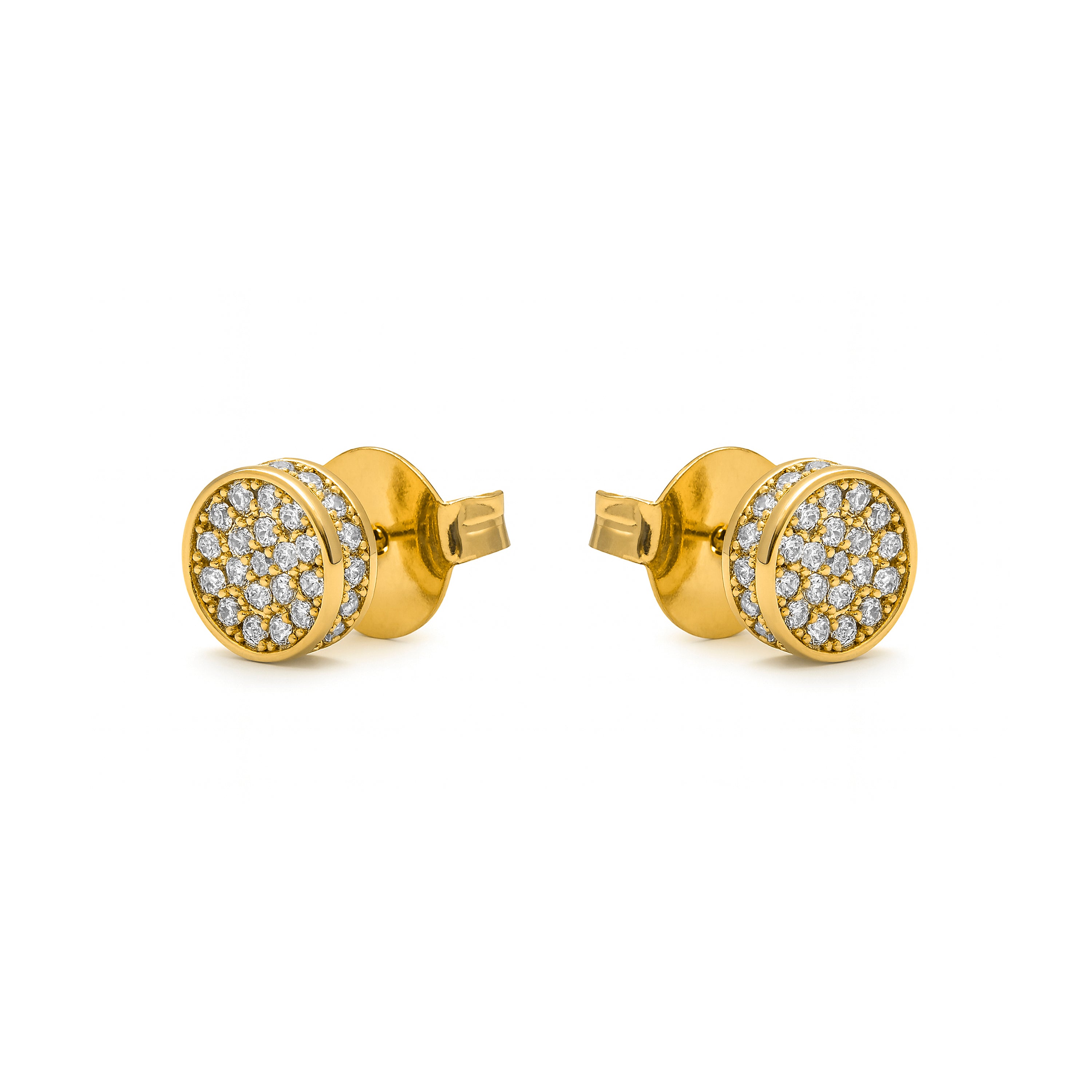 Pendientes acabado en oro amarillo 18k - Rounvi