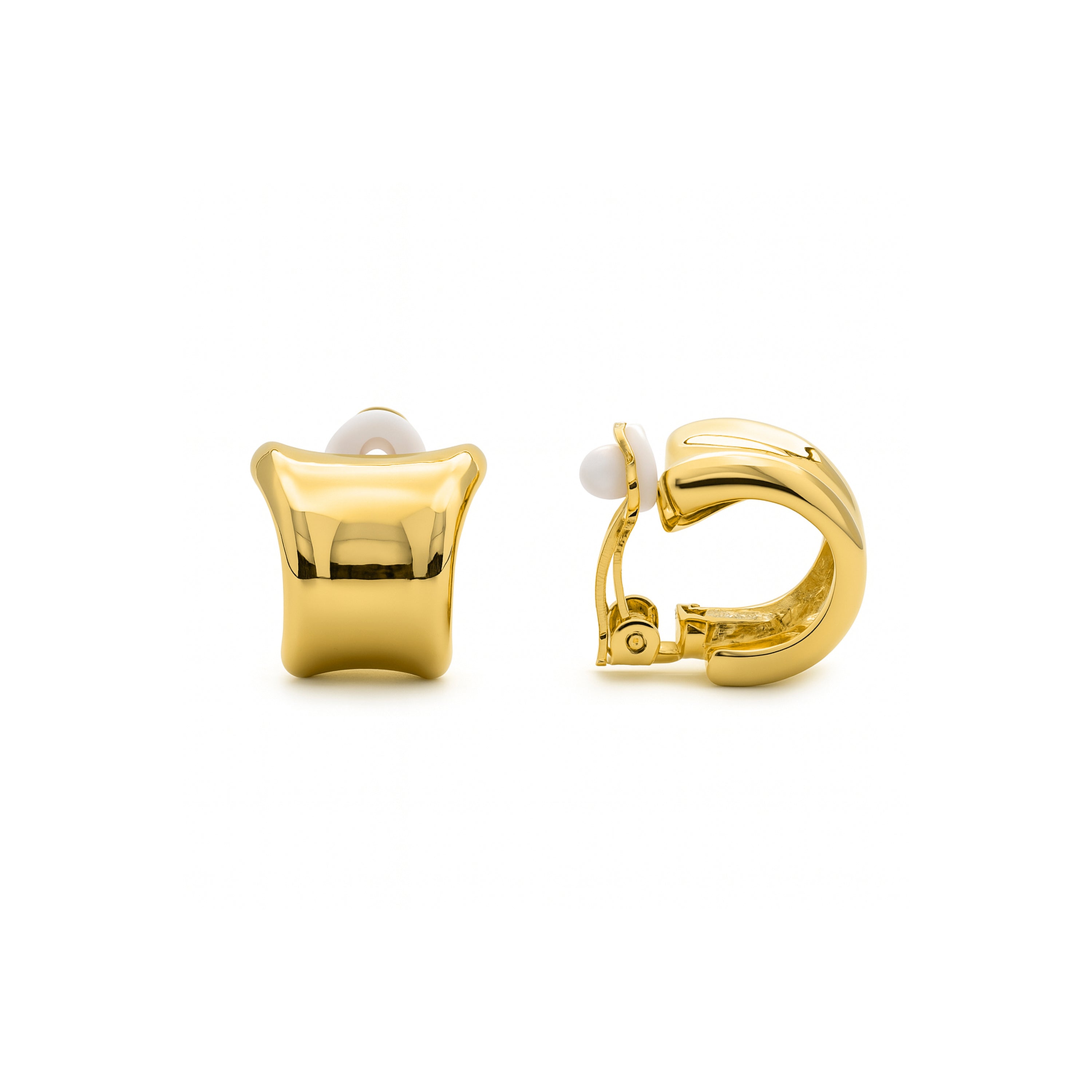 Pendientes acabado en oro amarillo 18k - Waze