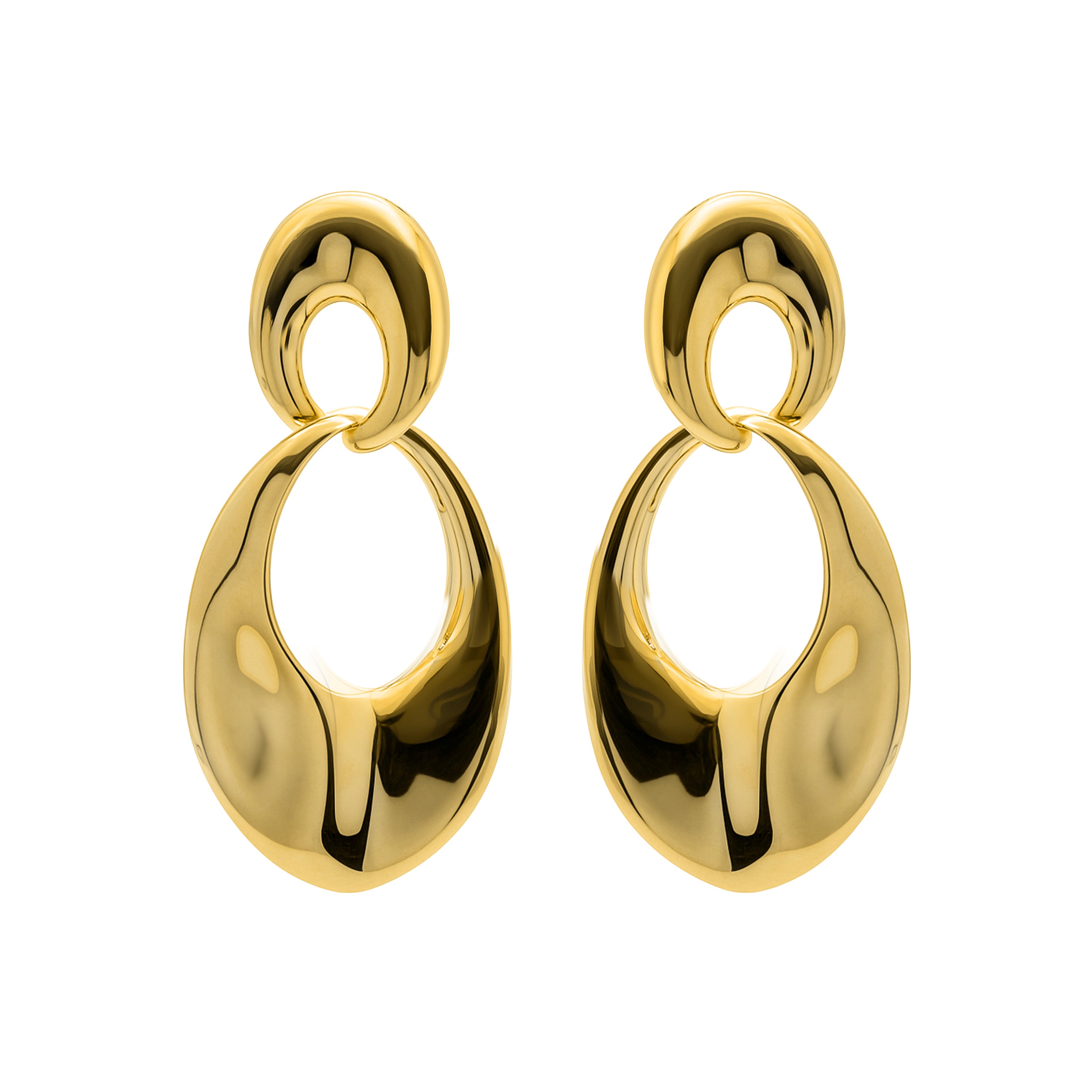 Pendientes acabado en oro amarillo 18k - Karme