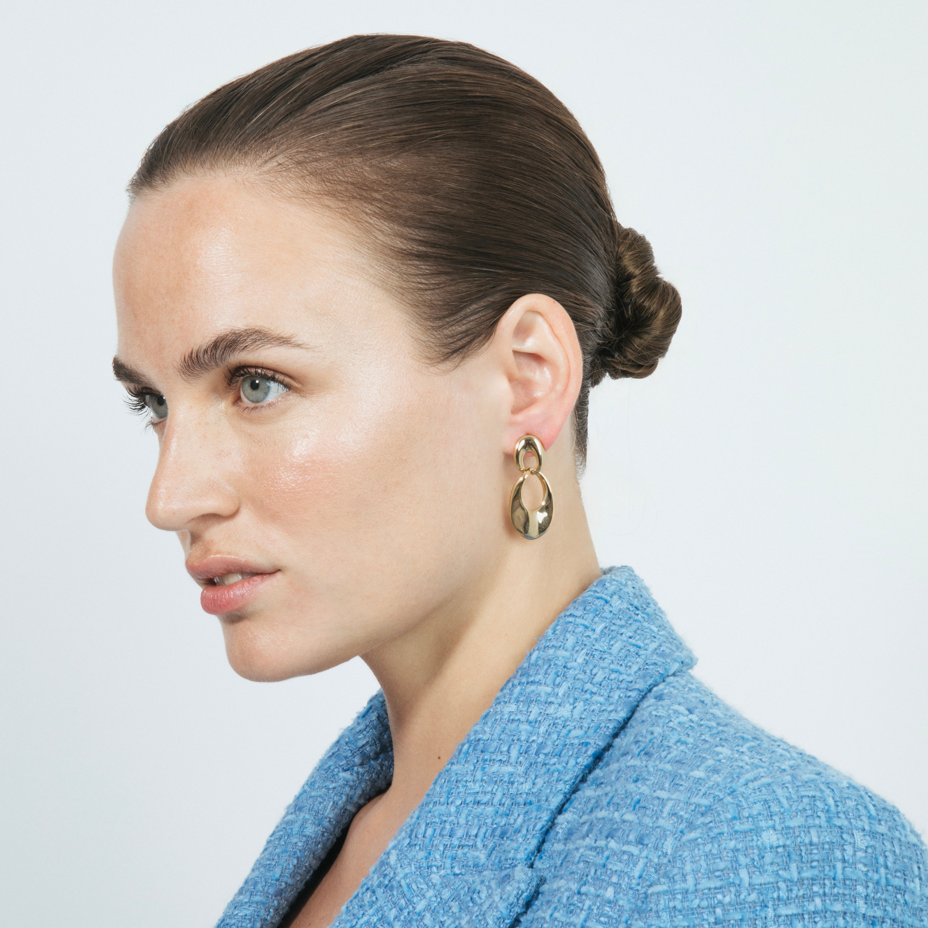 Pendientes acabado en oro amarillo 18k - Karme