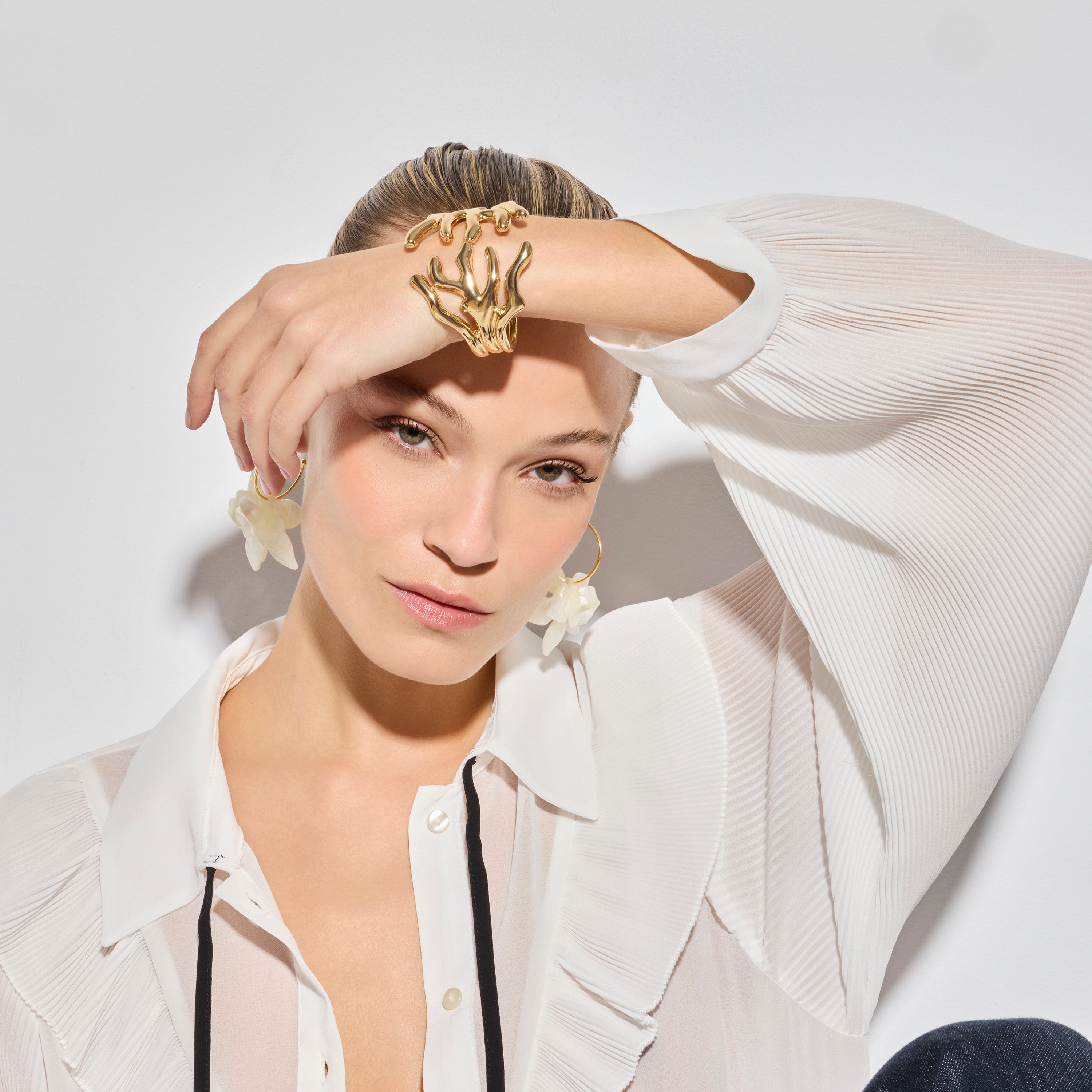 Pendientes acabado oro amarillo de 18k - Warya