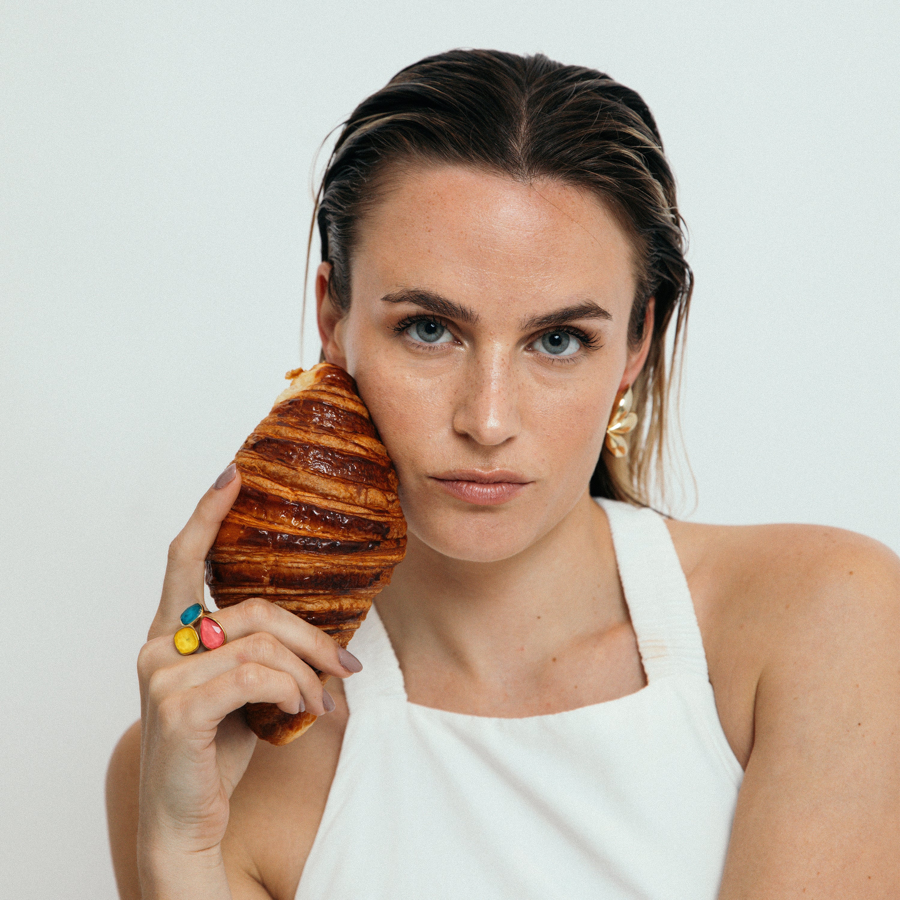 Pendientes acabado oro amarillo de 18k - Norza