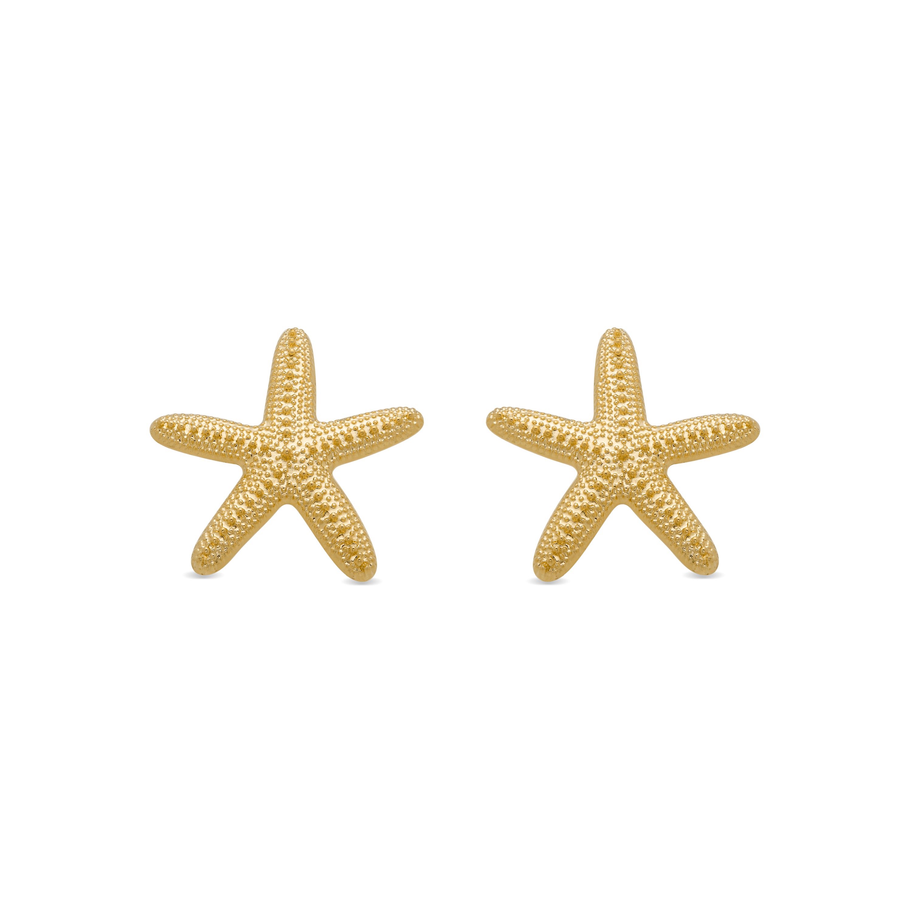 Pendientes acabados en oro amarillo de 18k - Star