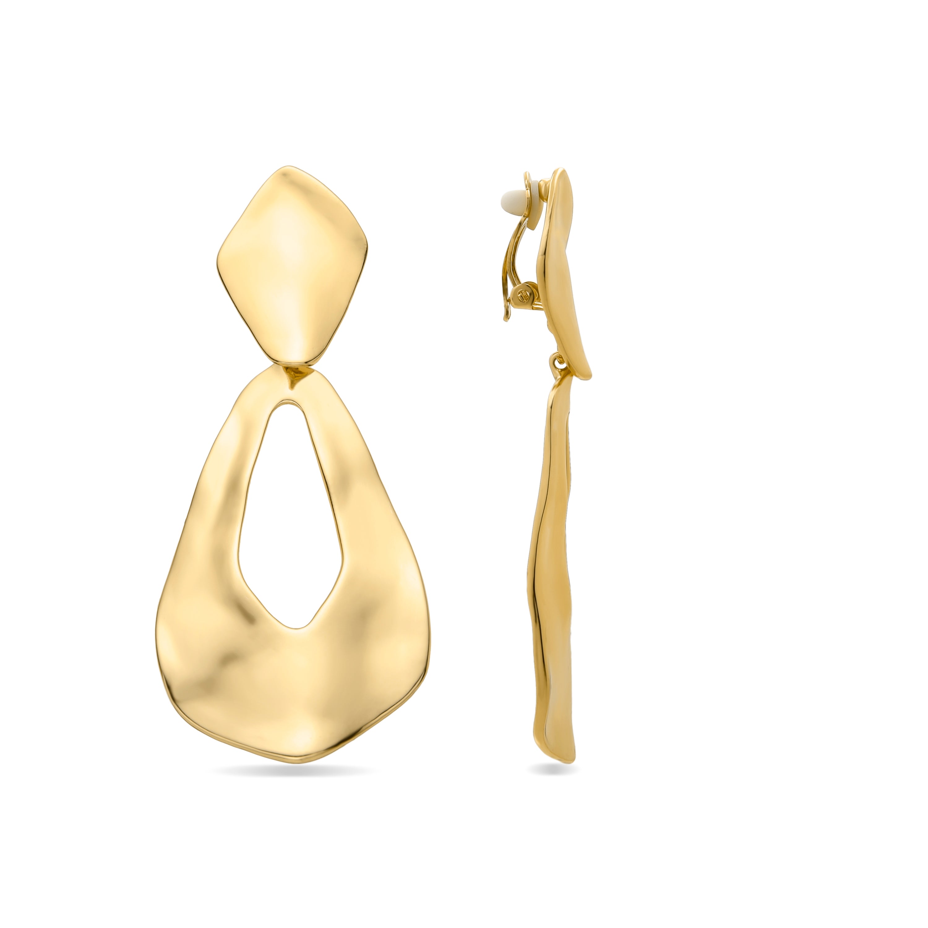 Pendientes acabados en oro amarillo de 18k - Iode