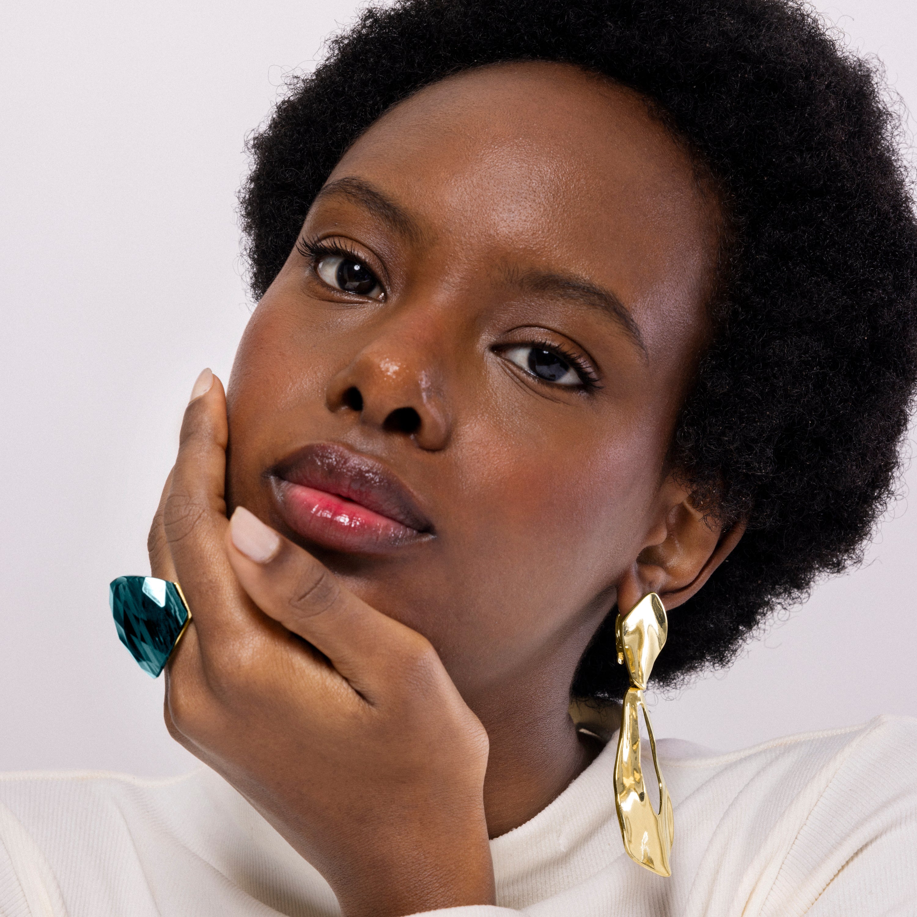 Pendientes acabados en oro amarillo de 18k - Iode