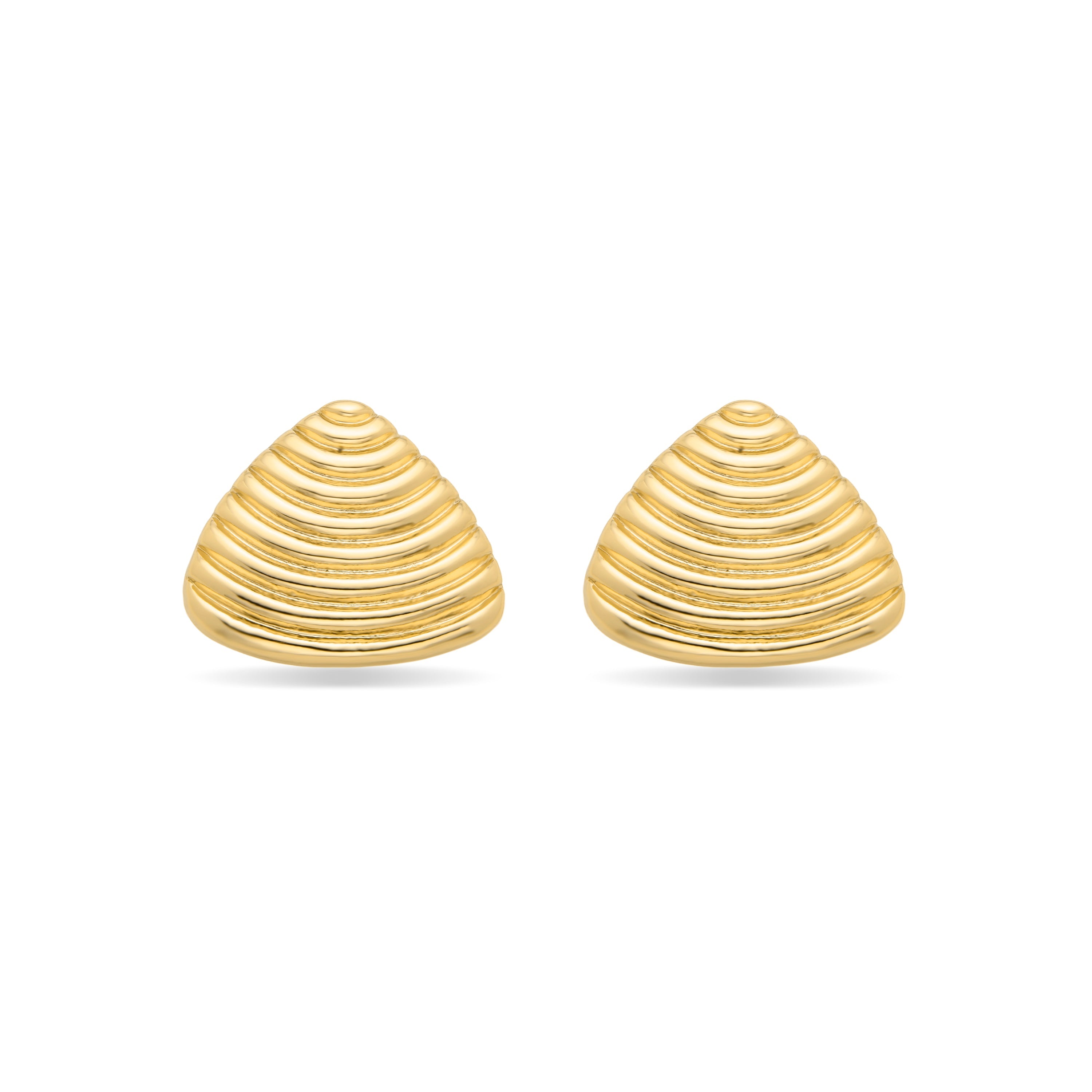 Pendientes acabados en oro amarillo 18K - Caimiz