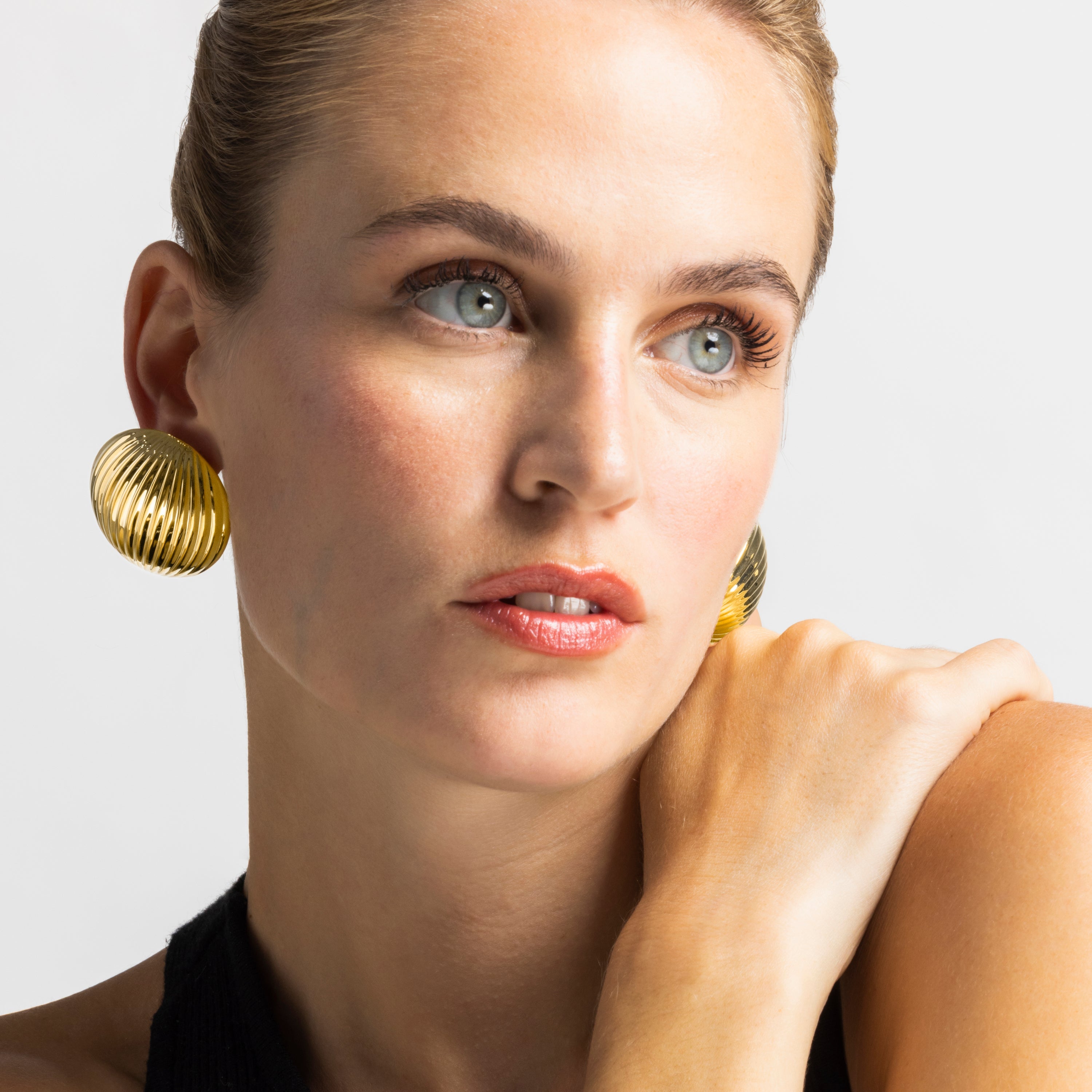 Pendientes acabado oro 18k - Tamus