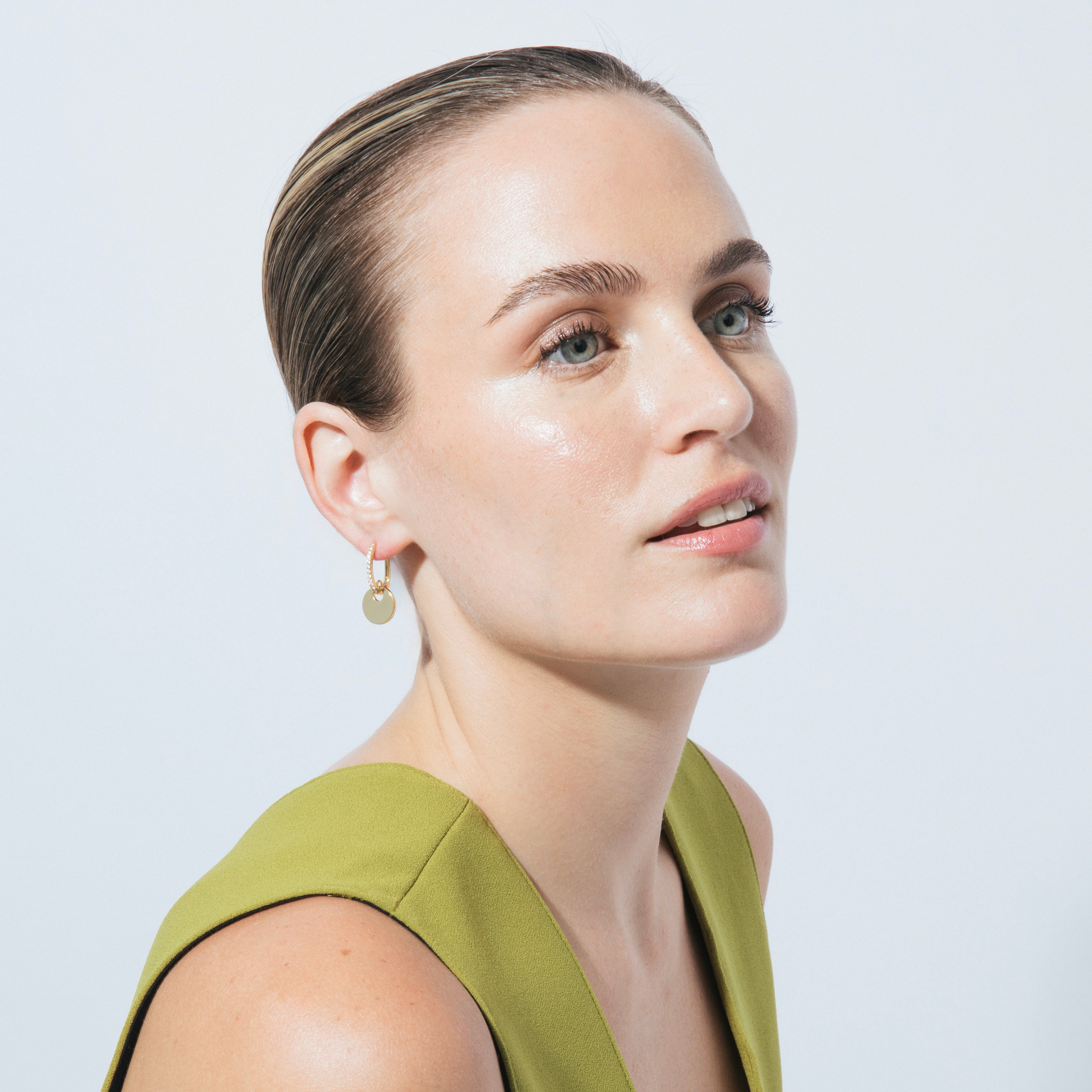 Pendientes acabado en oro amarillo 18k - Sarif