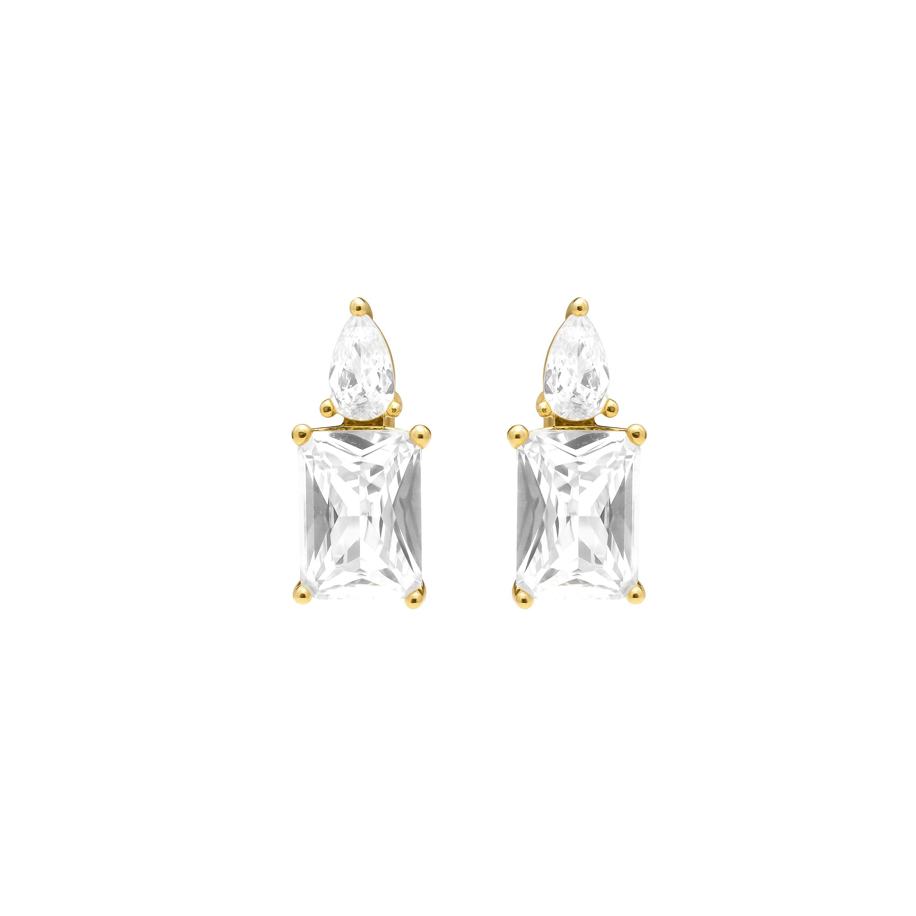 Pendientes acabado en oro amarillo 18k - Wenca