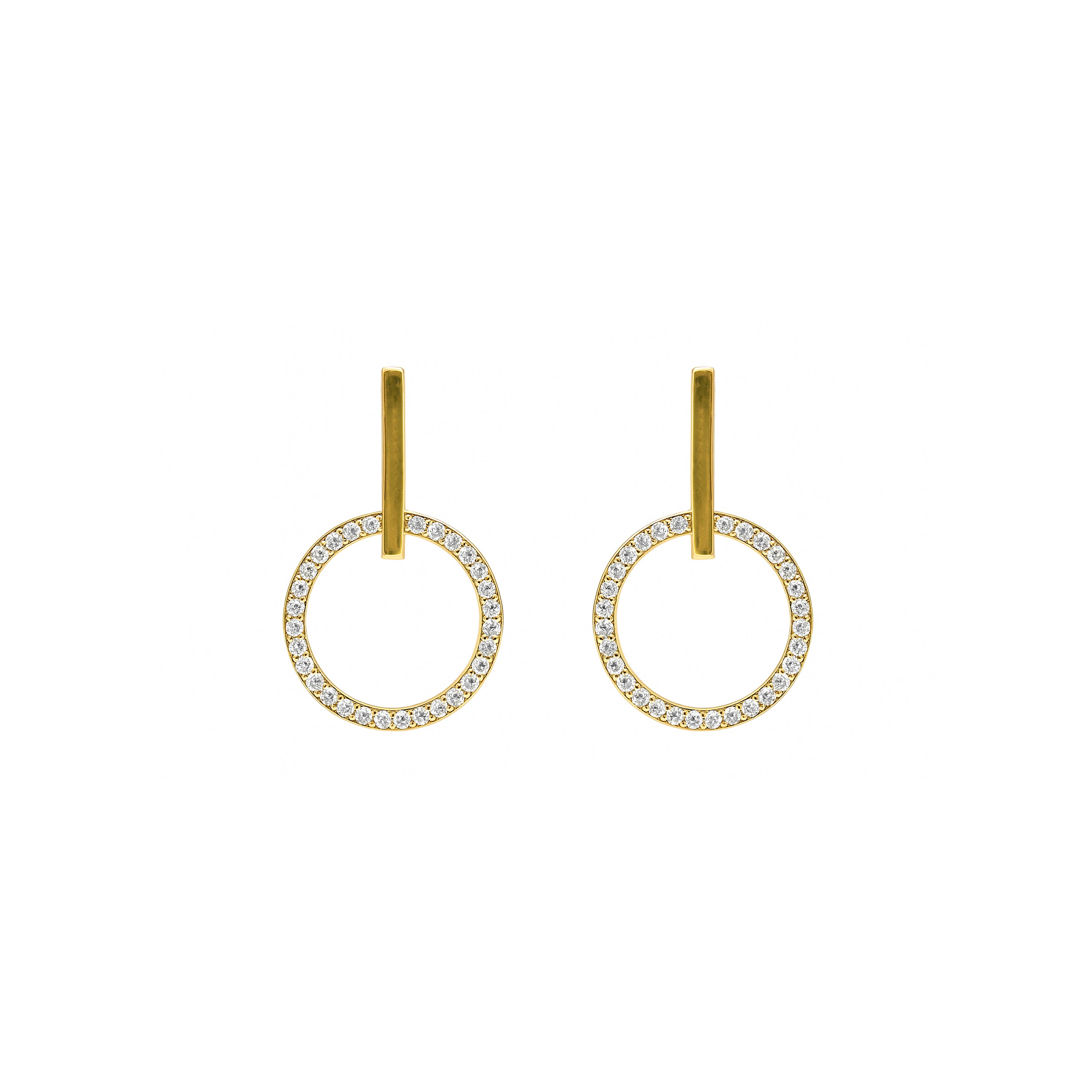 Pendientes acabado en oro amarillo 18k - Lally