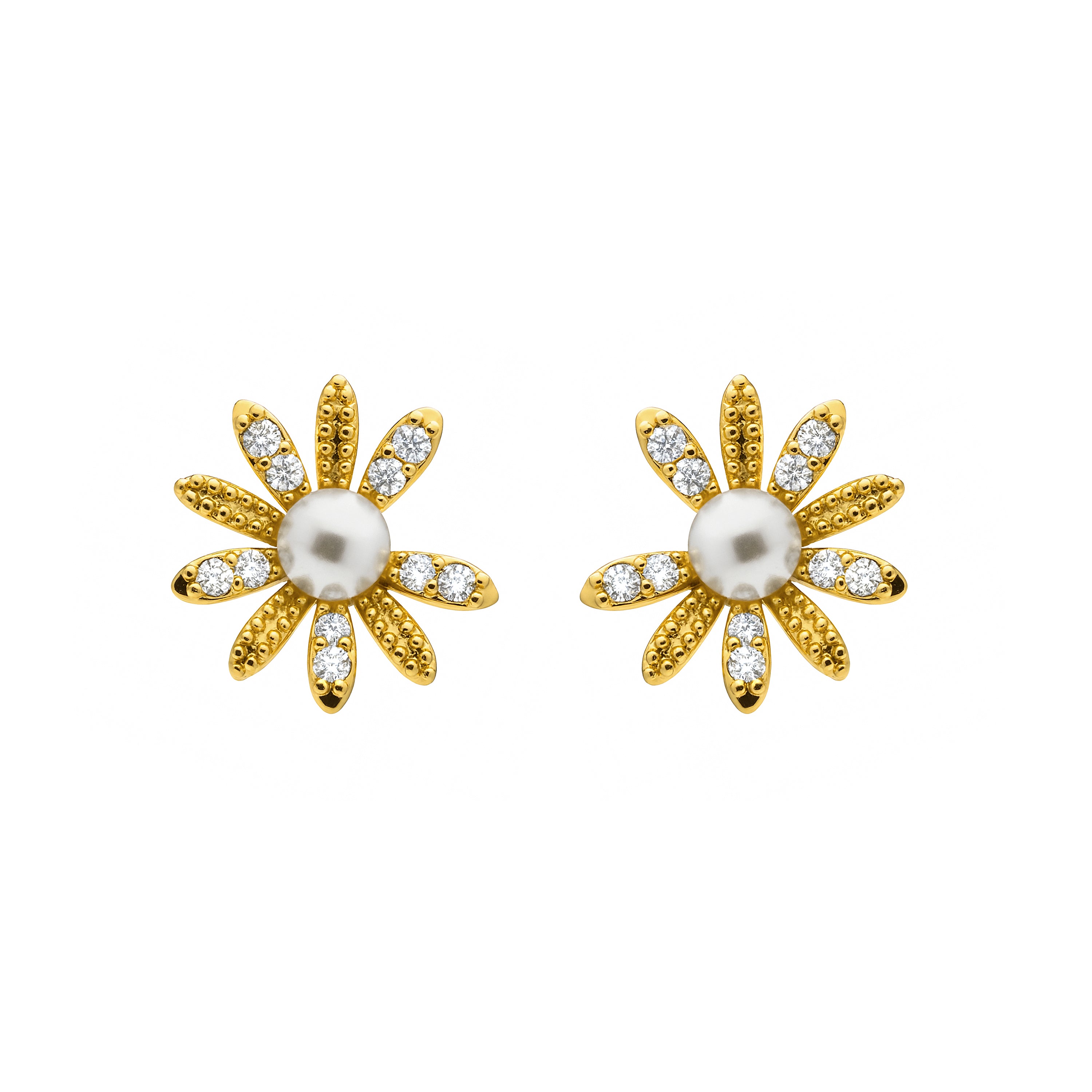 Pendientes acabado en oro amarillo 18k - Tynta