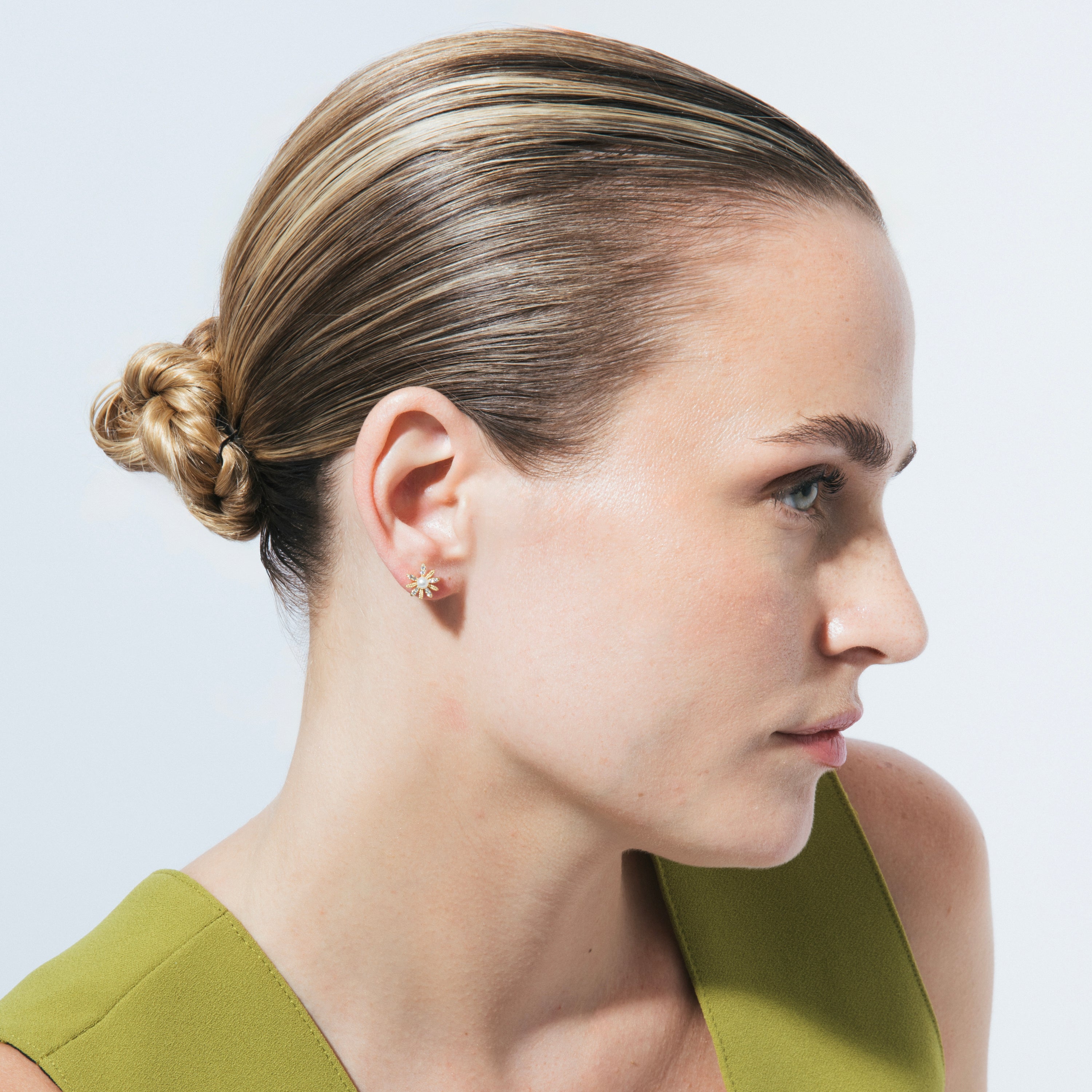 Pendientes acabado en oro amarillo 18k - Tynta