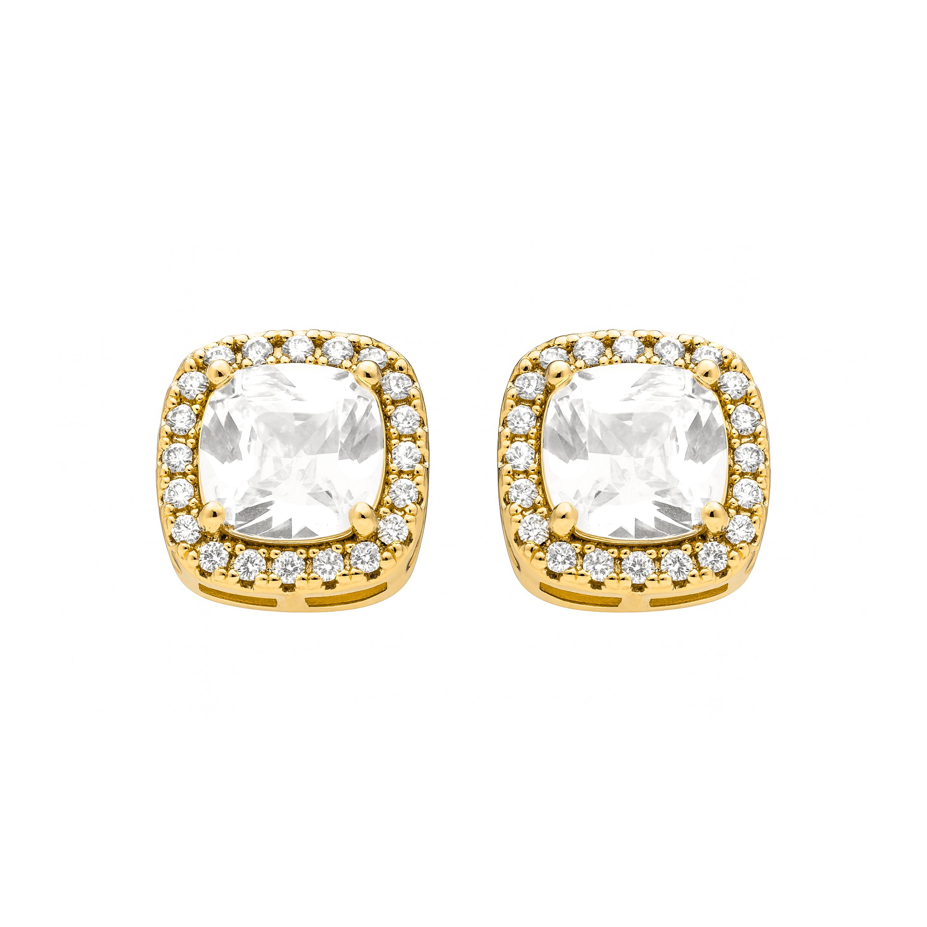 Pendientes acabado en oro amarillo 18k - Lorbas