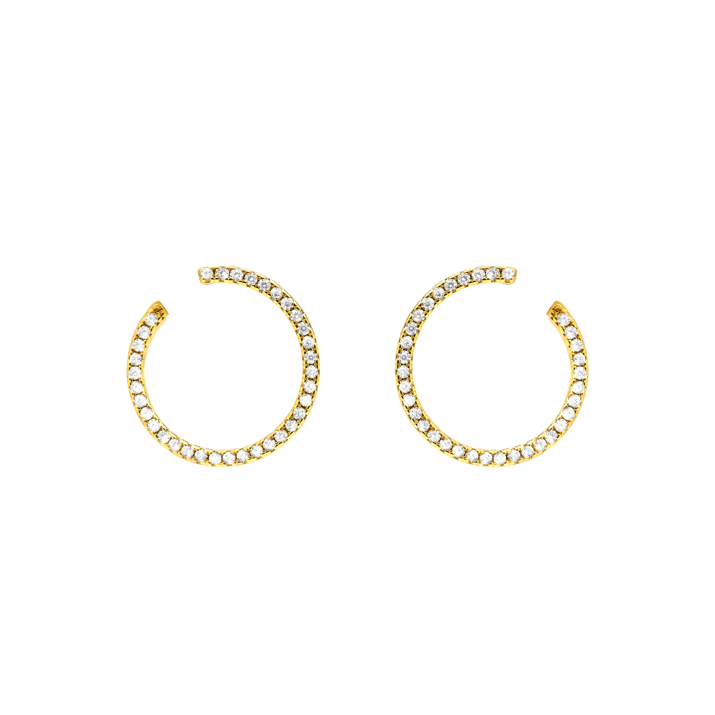 Pendientes acabado en oro amarillo 18k - Yona