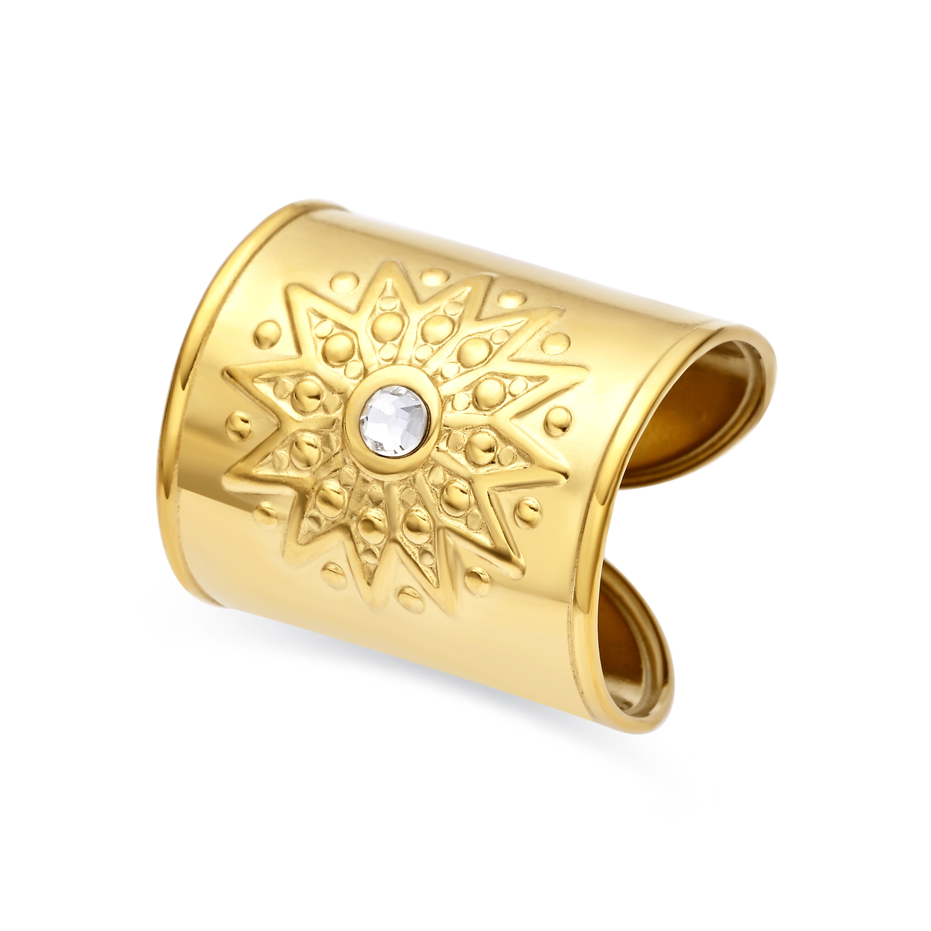 Anillo de Circonita Brillante acabado en oro amarillo 18k - Himbba