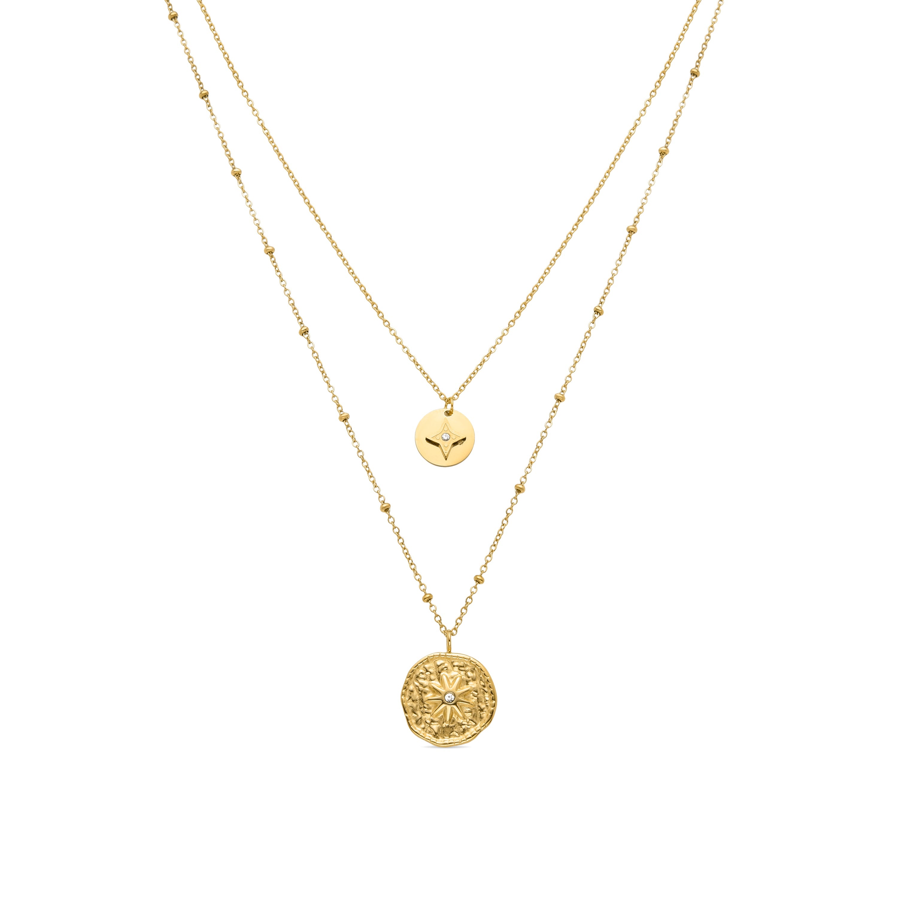 Collar de Circonita Brillante acabado en oro amarillo 18K- Issy
