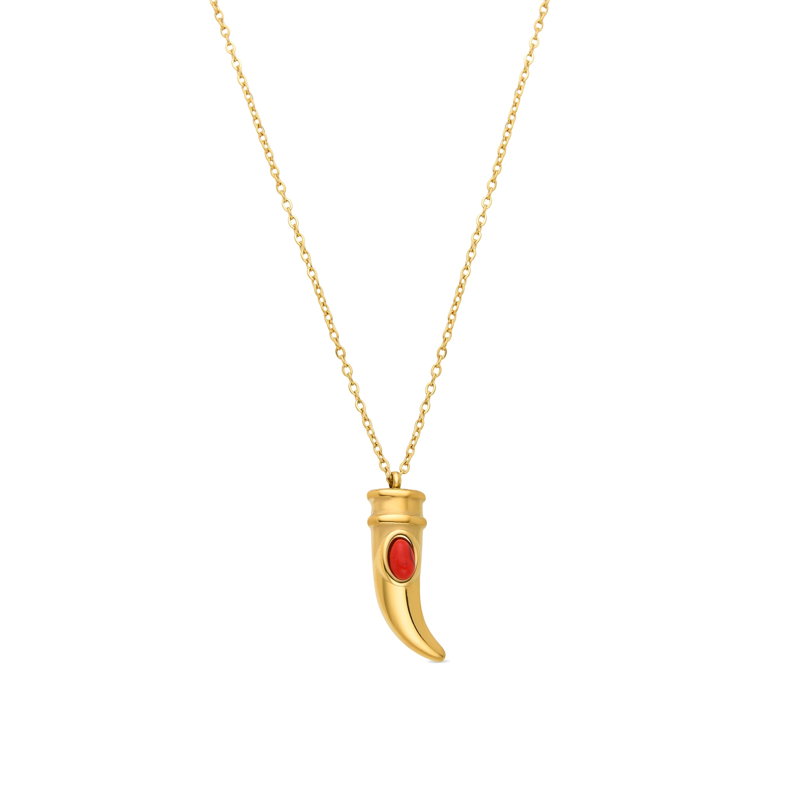 Collar de Coral acabado en oro amarillo 18K- Almia