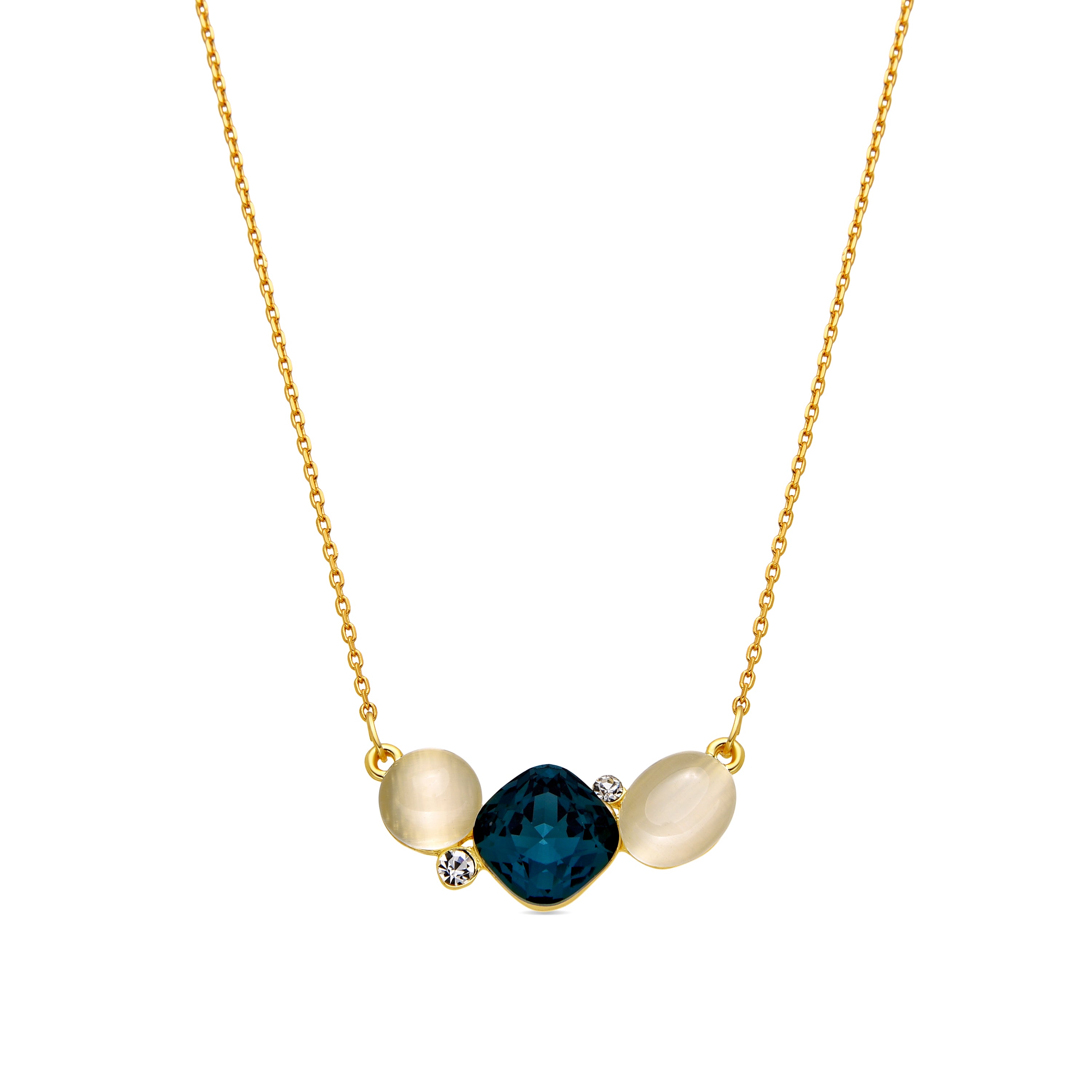 Collar con Ojo de Gato acabado oro 18k - Sitla