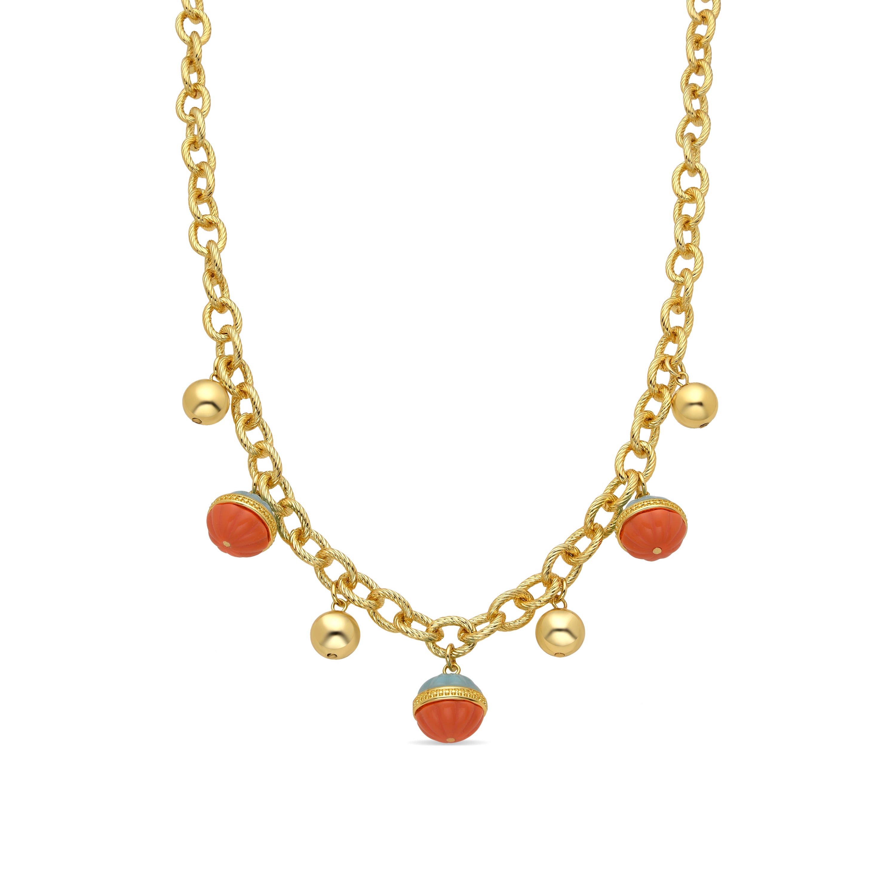 Collar acabado oro amarillo de 18k y Resina Multicolor - Derko