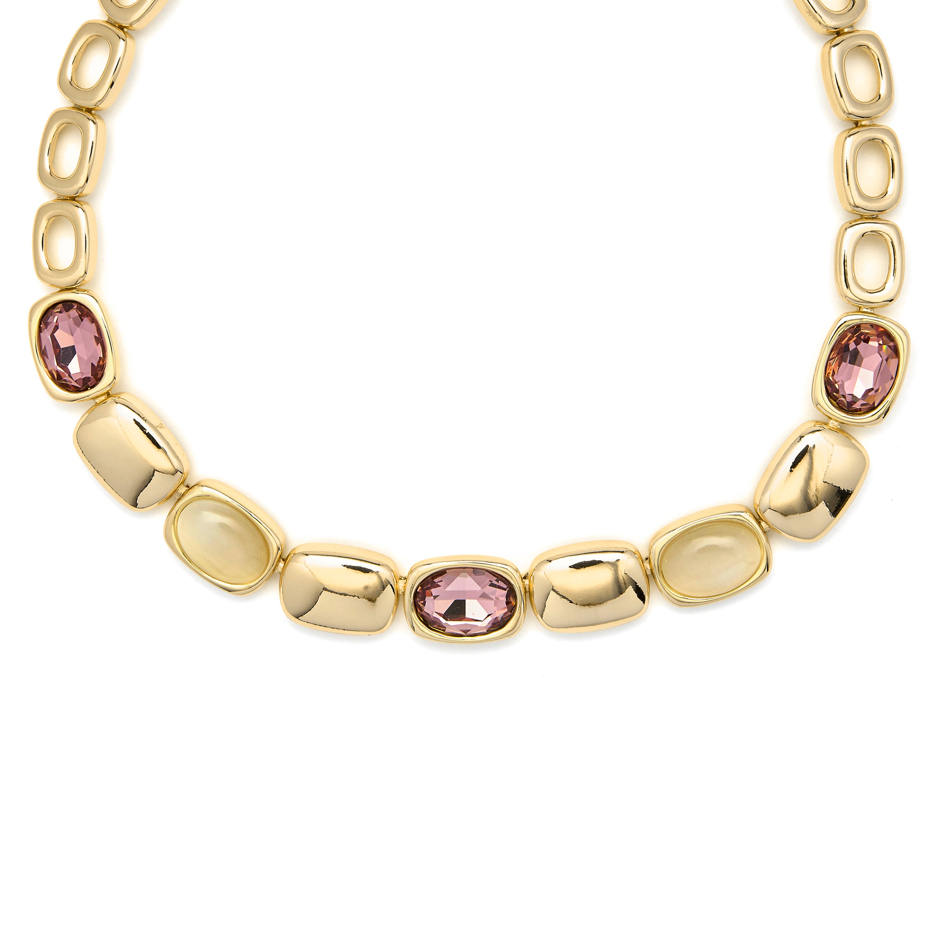 Collar de Circonita Marrón acabado en oro amarillo 18k - Ashan