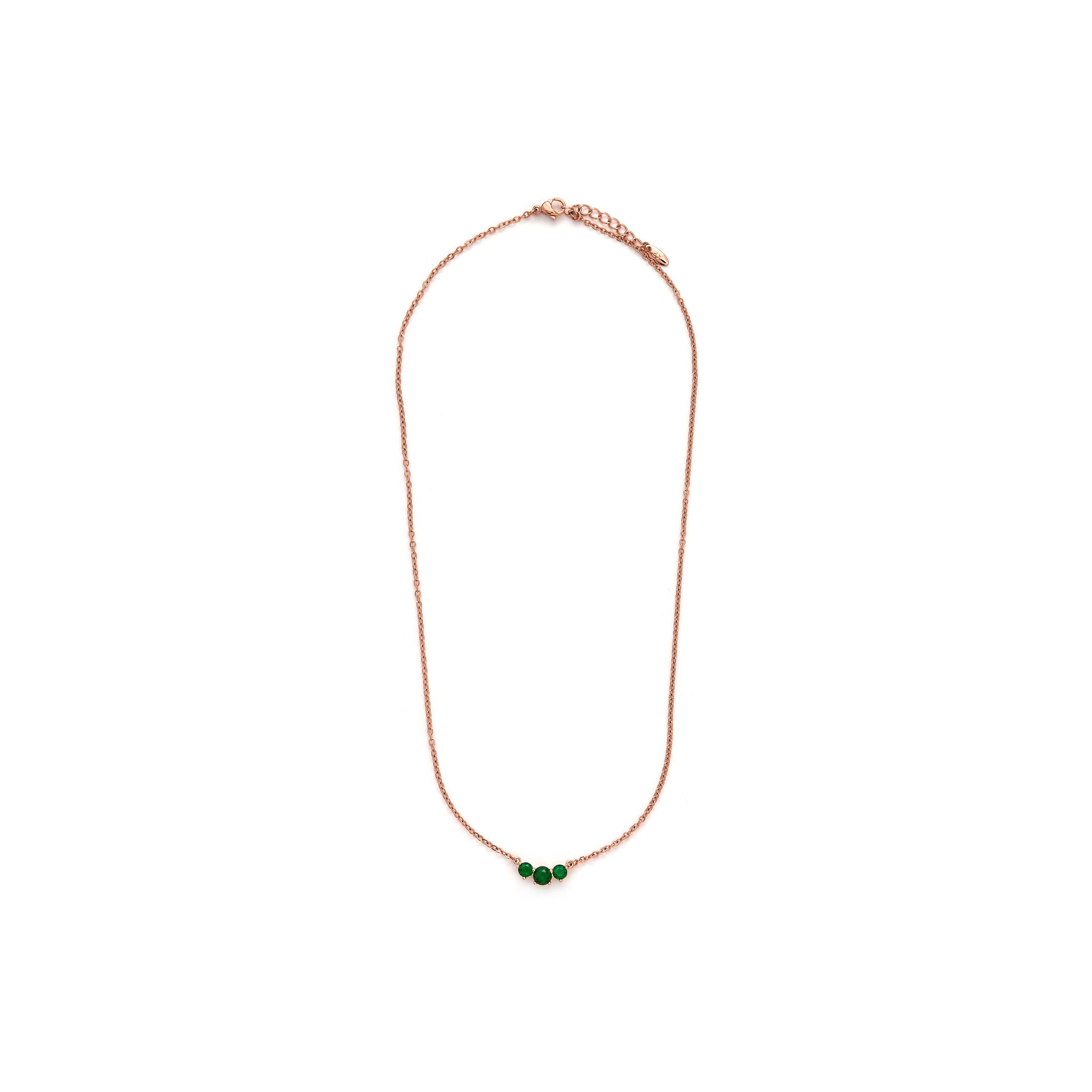 Collar de Circonita Esmeralda acabado en oro amarillo de 18k - Ciruk