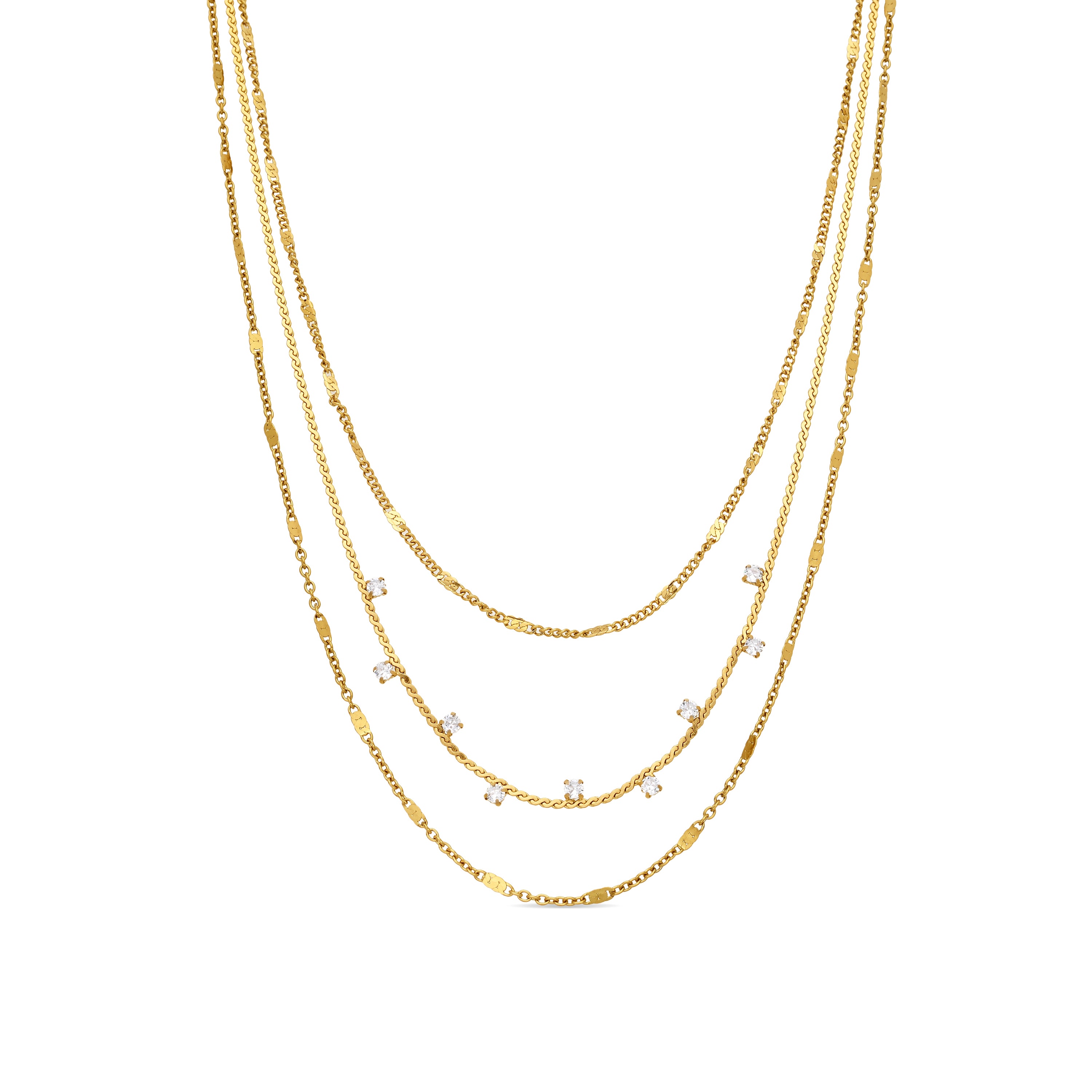 Collar acabado en oro amarillo de 18k - Tlise