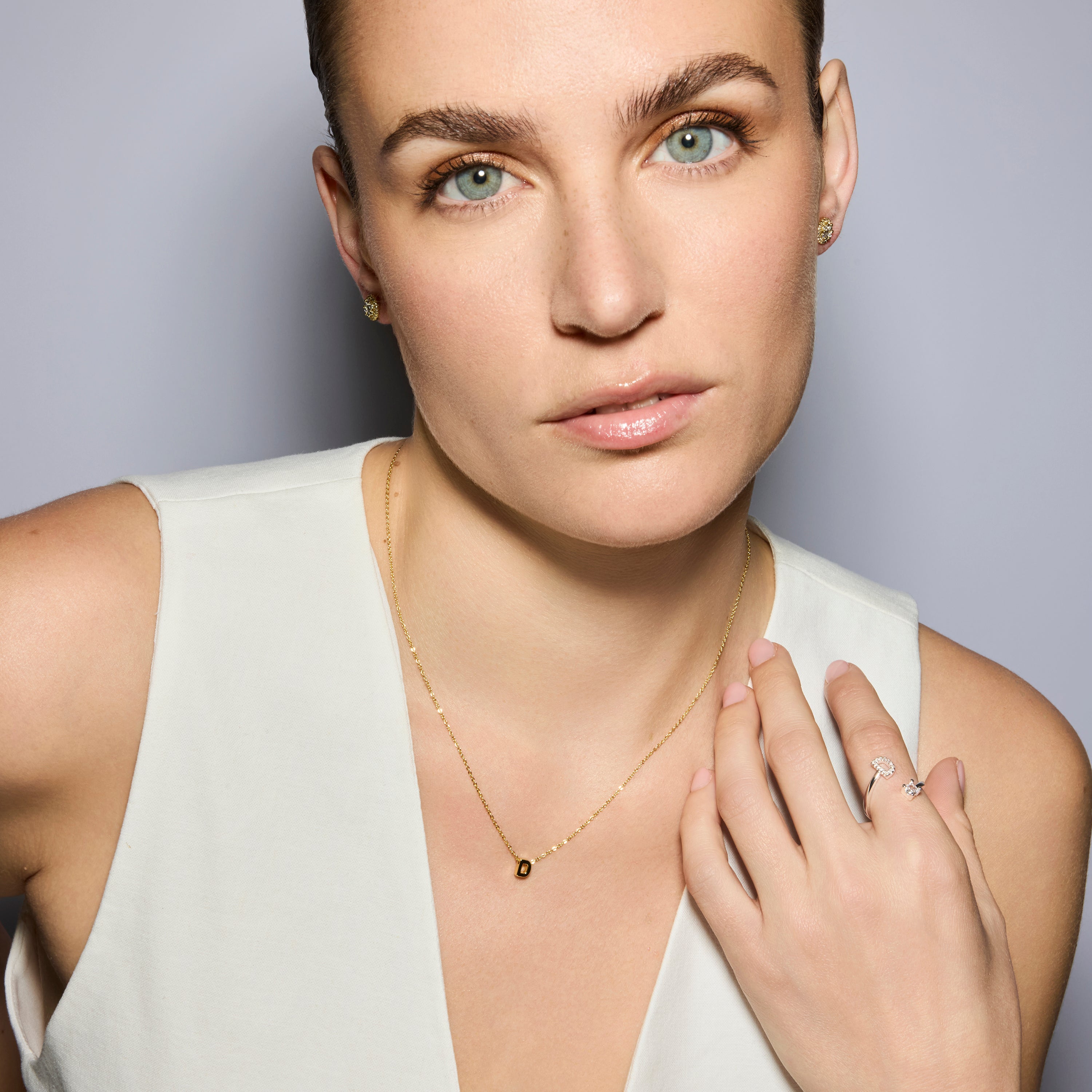 Collar acabado oro amarillo 18k - Alphabet