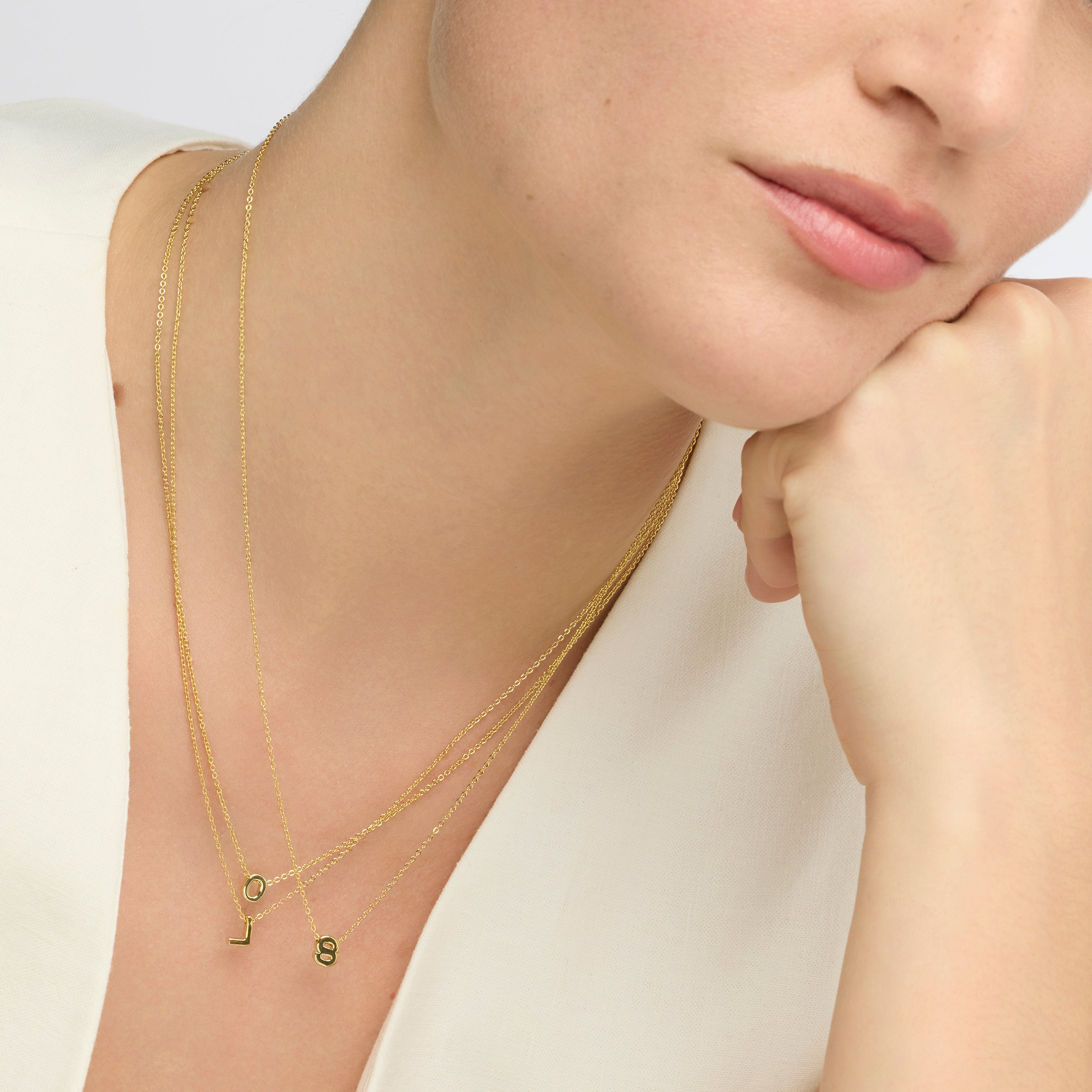 Collar acabado oro amarillo 18k - Alphabet