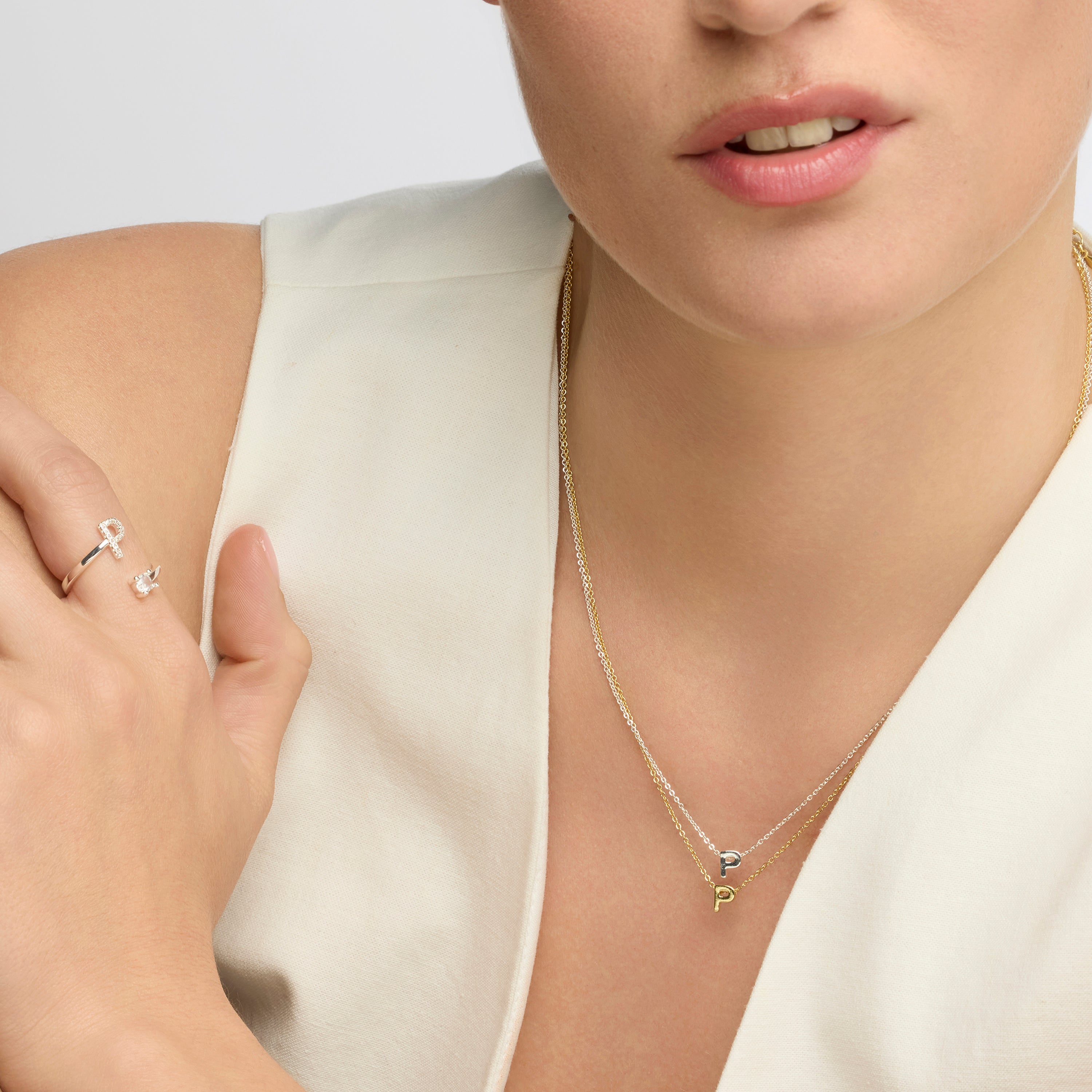 Collar acabado oro amarillo 18k - Alphabet