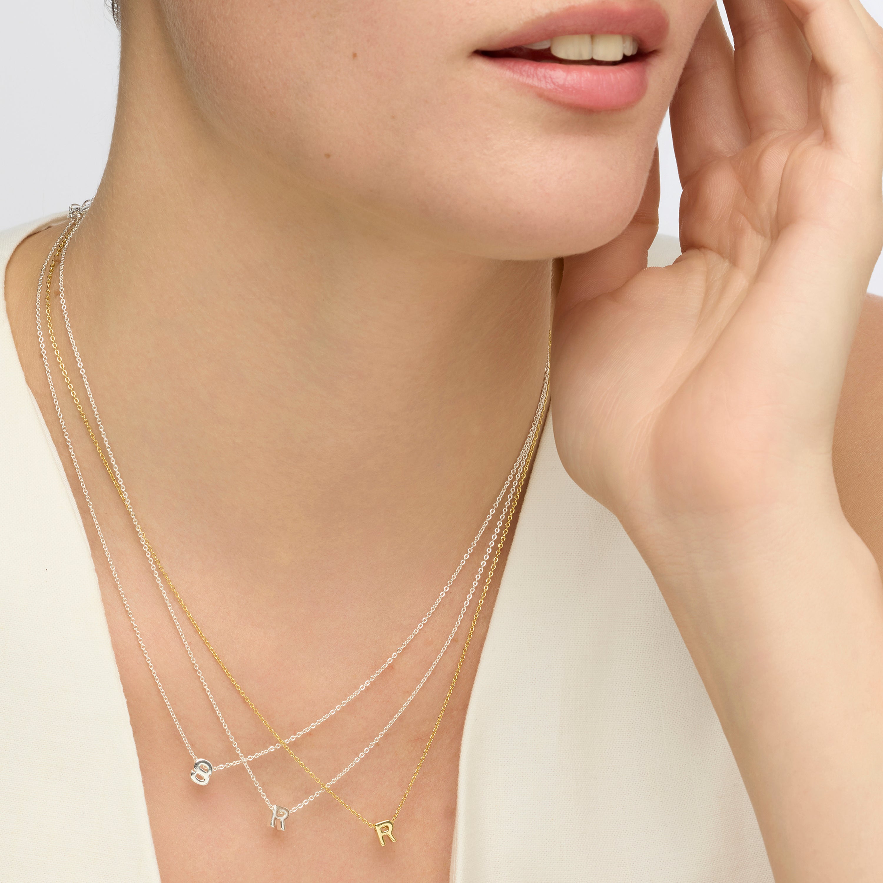 Collar acabado oro amarillo 18k - Alphabet