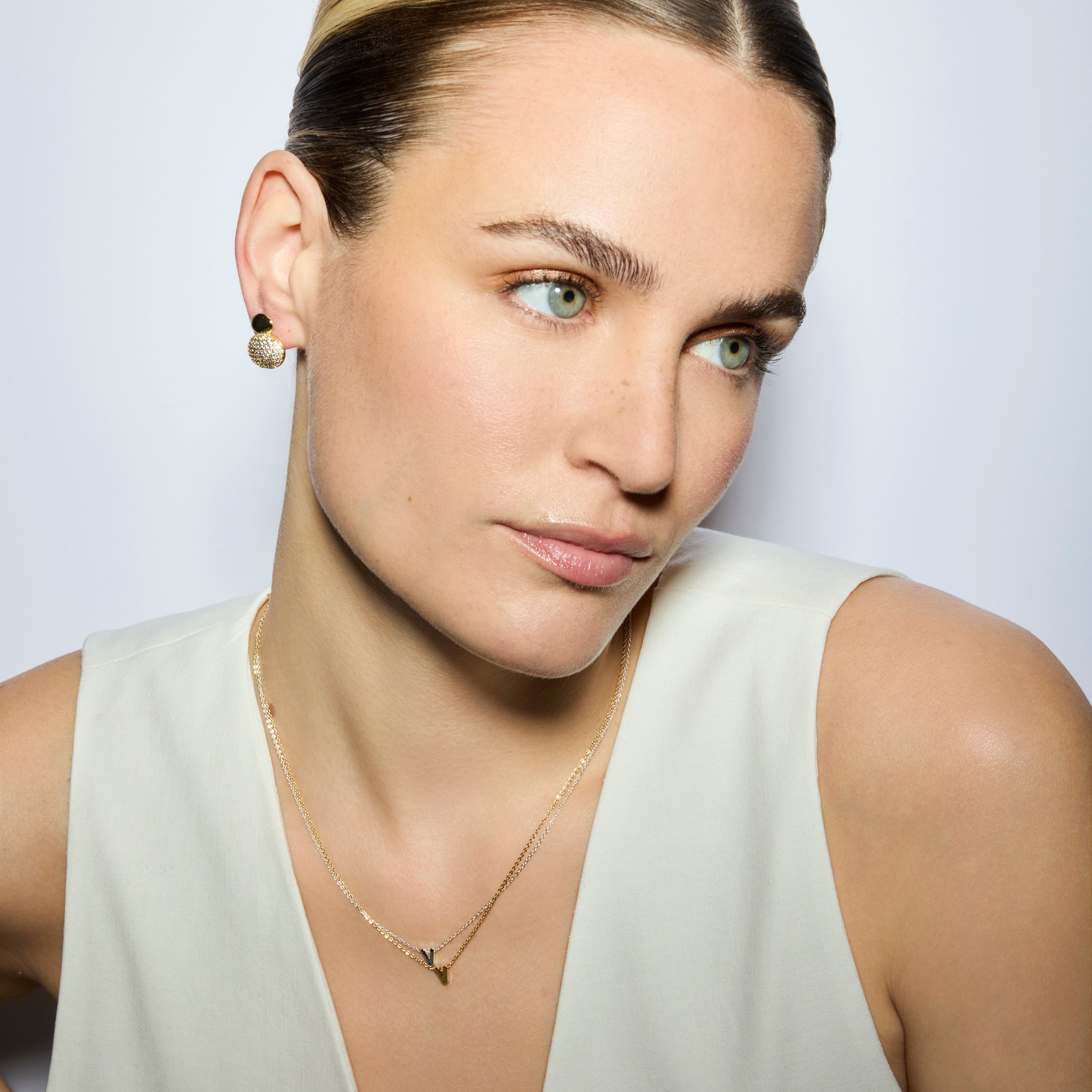 Collar acabado oro amarillo 18k - Alphabet