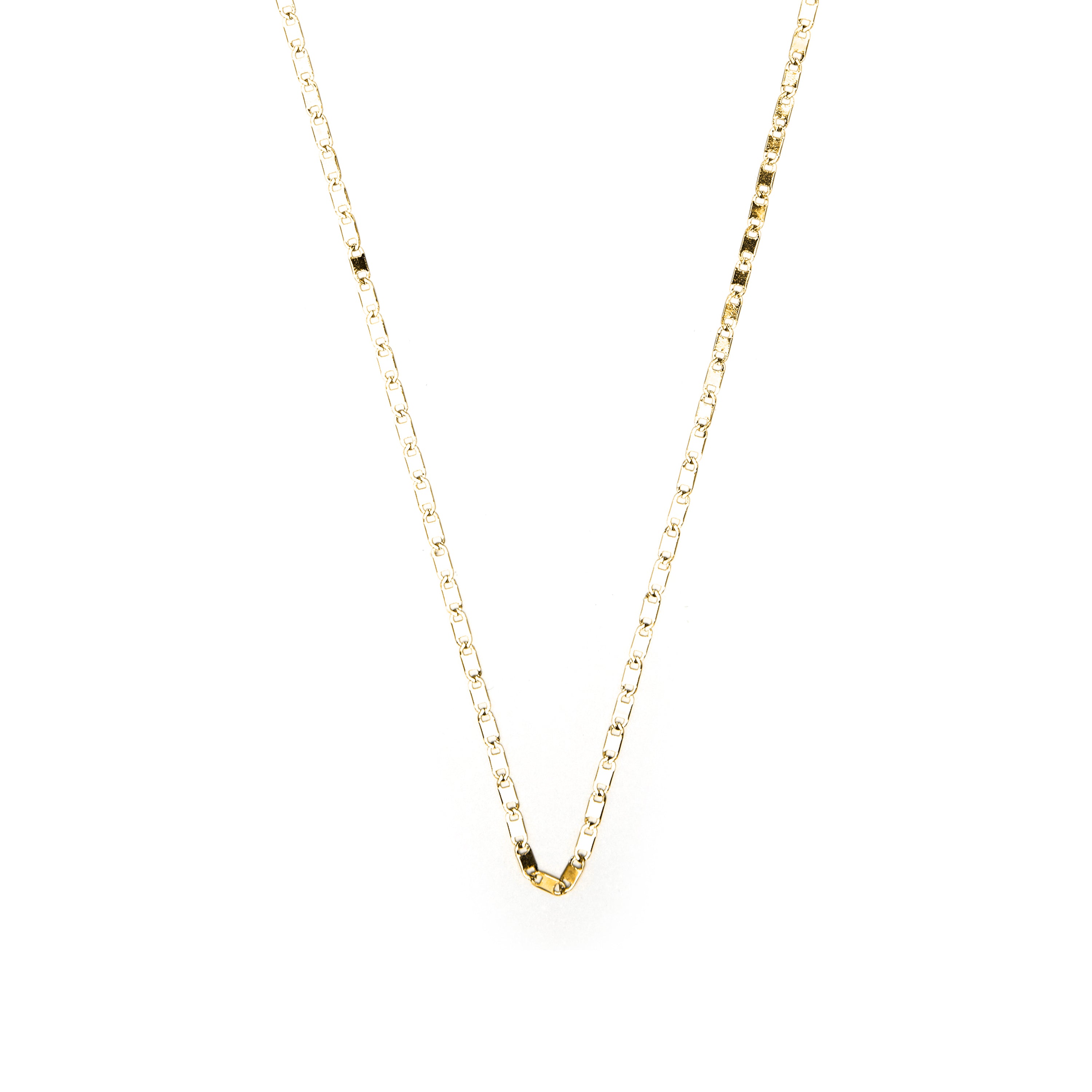 Collar de 50cm acabado en oro amarillo de 18k - Hiu