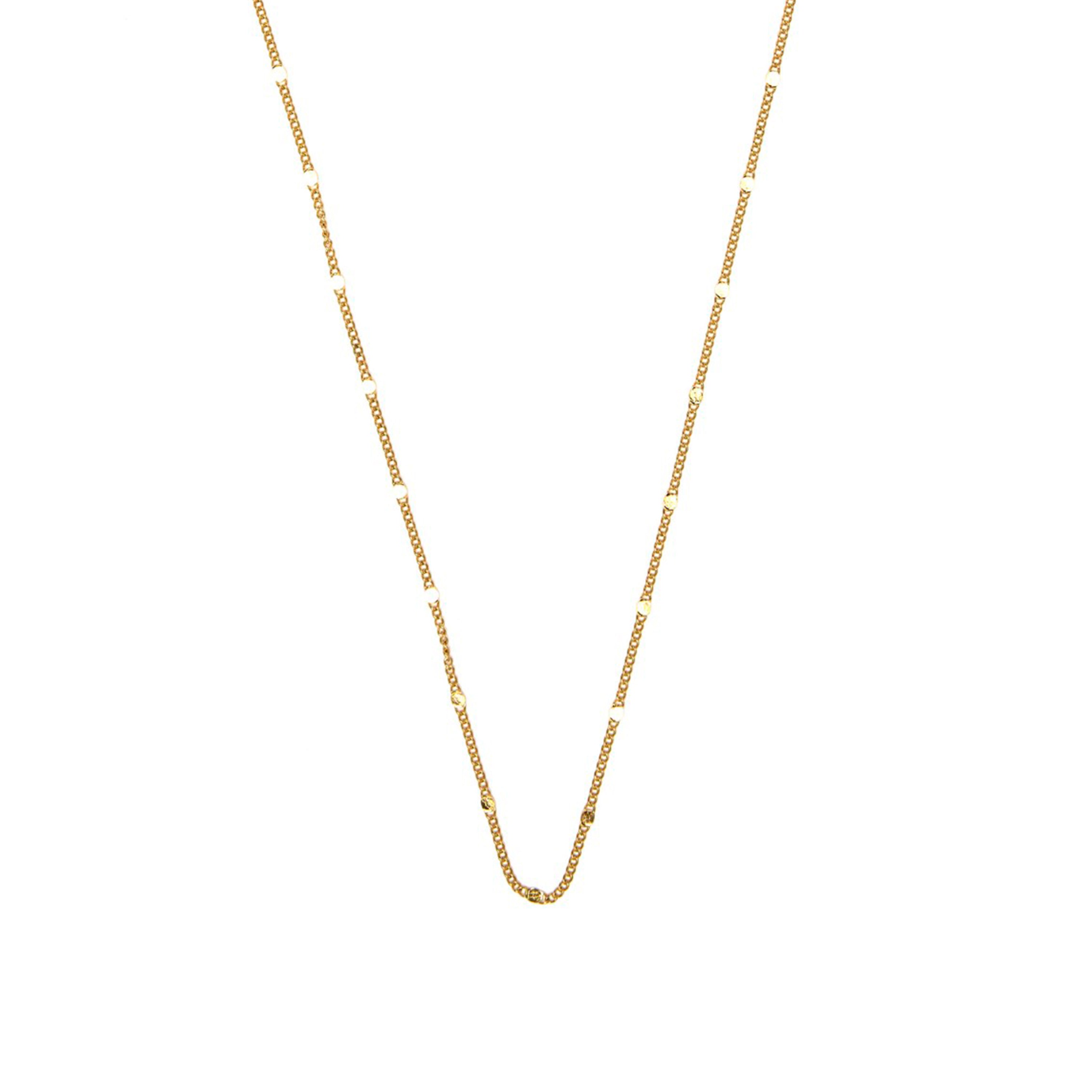 Collar de 42cm acabado en oro amarillo de 18k - Dimha