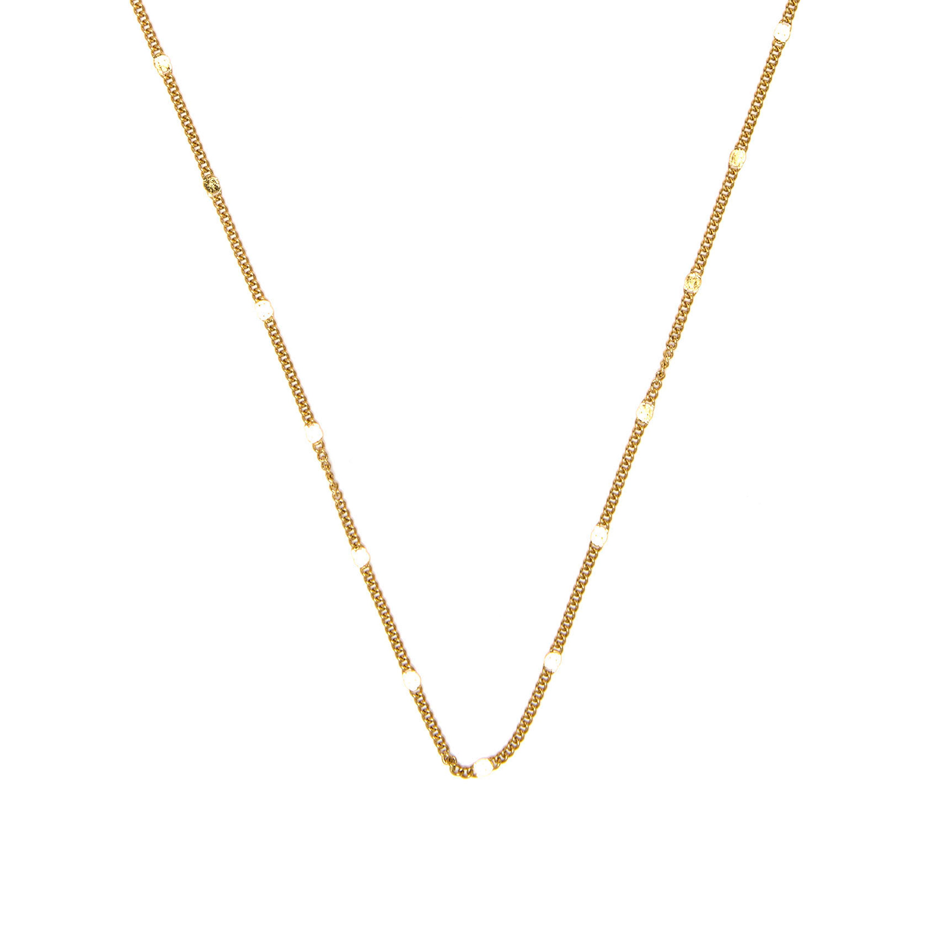 Collar de 50cm acabado en oro amarillo de 18k - Dimha