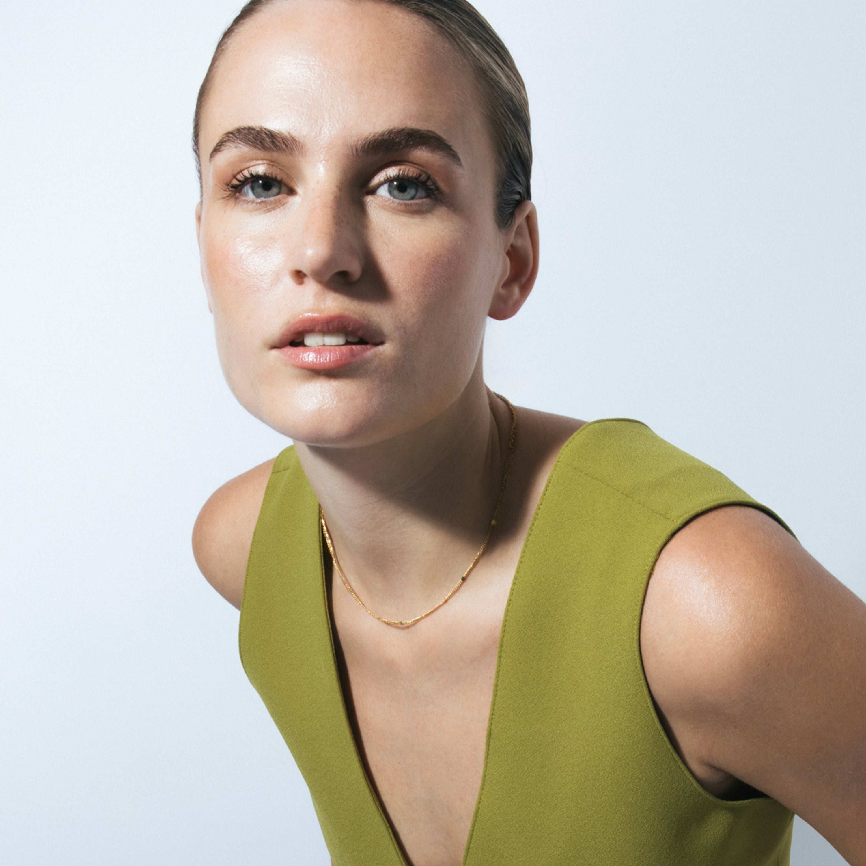 Collar de 50cm acabado en oro amarillo de 18k - Dimha