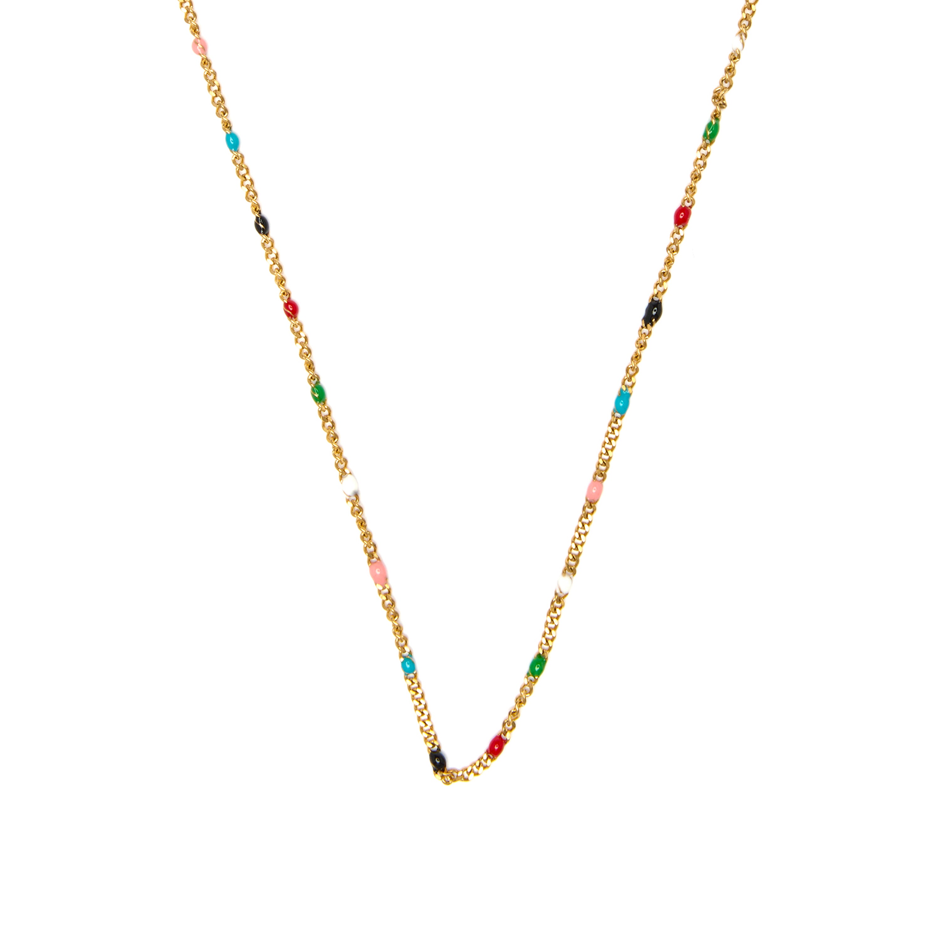 Collar de 45cm acabado en oro amarillo de 18k - Ramio