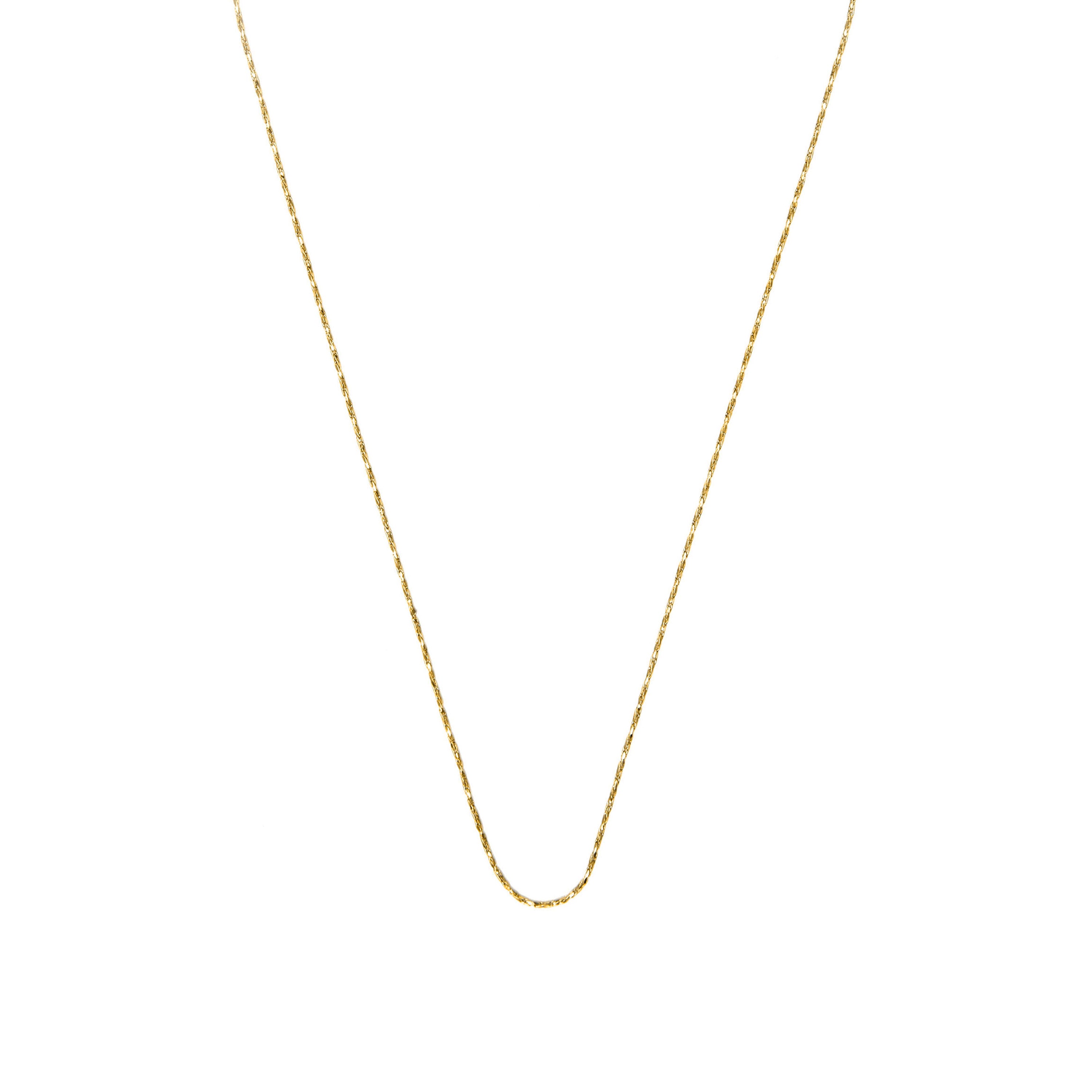 Collar de 45cm acabado en oro amarillo de 18k - Abki